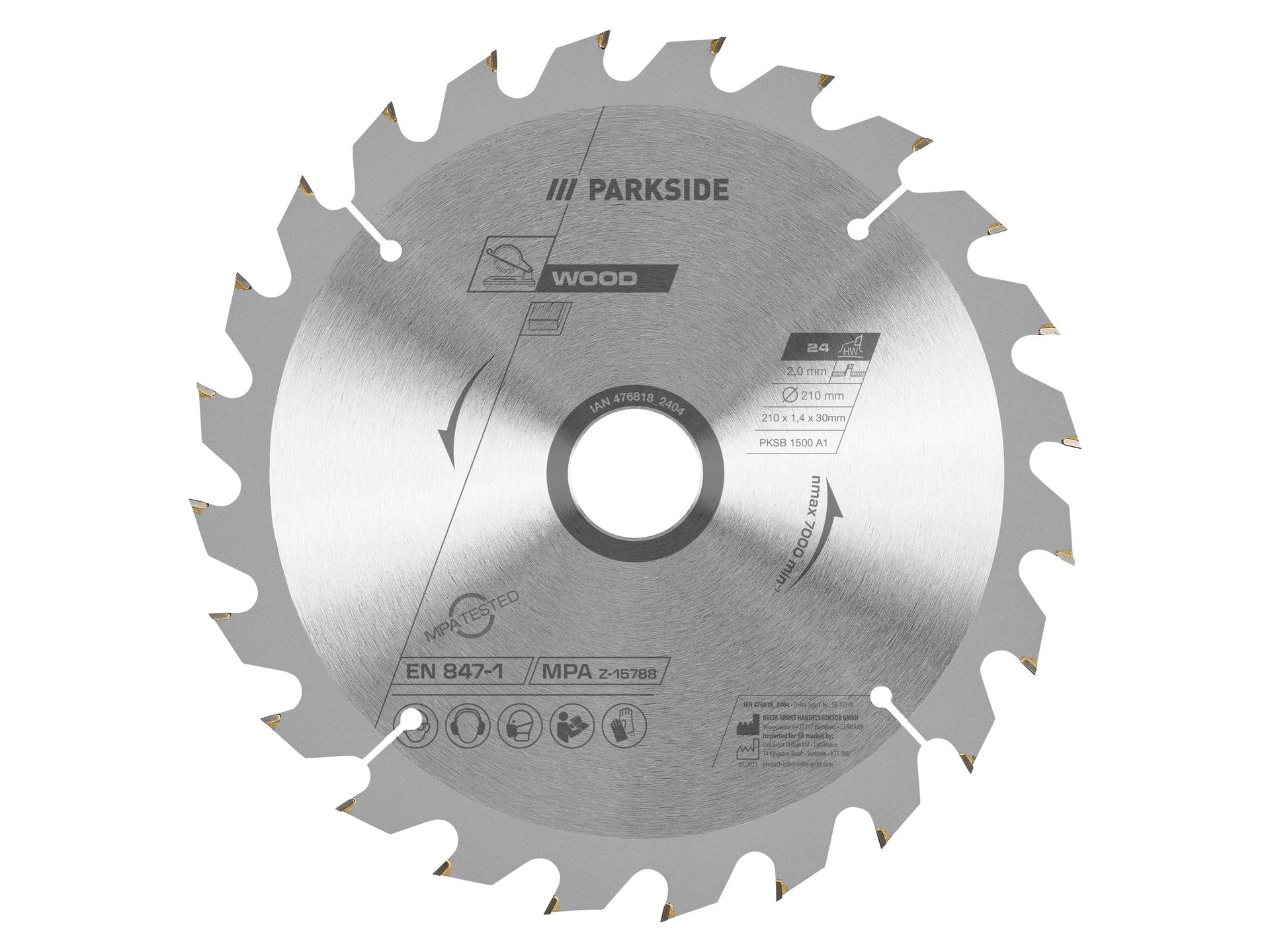 PARKSIDE® Tarcza do piły wgłębnej PKSB 1500 A1 (drewno 24 zęby)