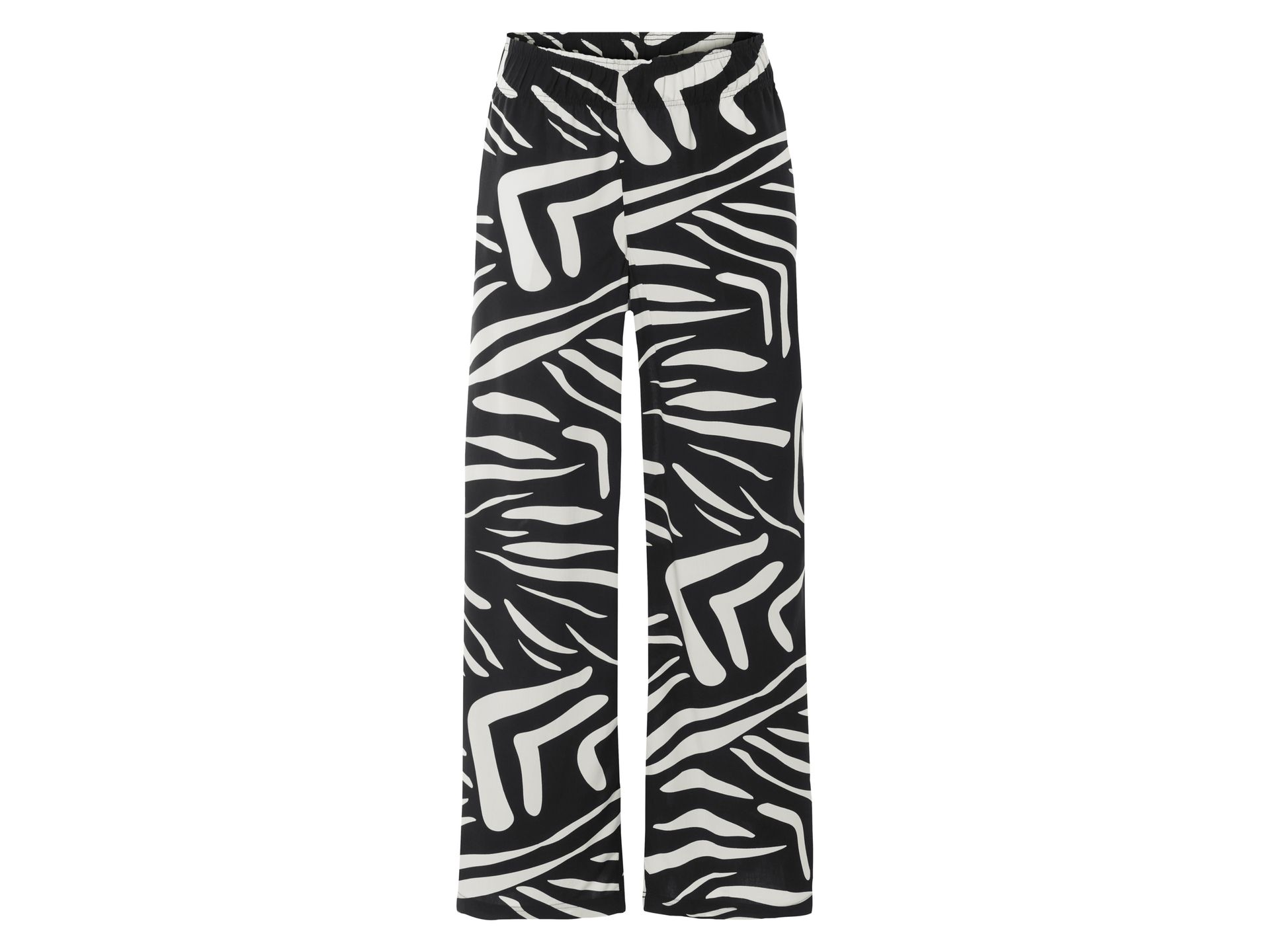 esmara® Spodnie palazzo damskie z wiskozy (Czarny / biały, S(36/38))