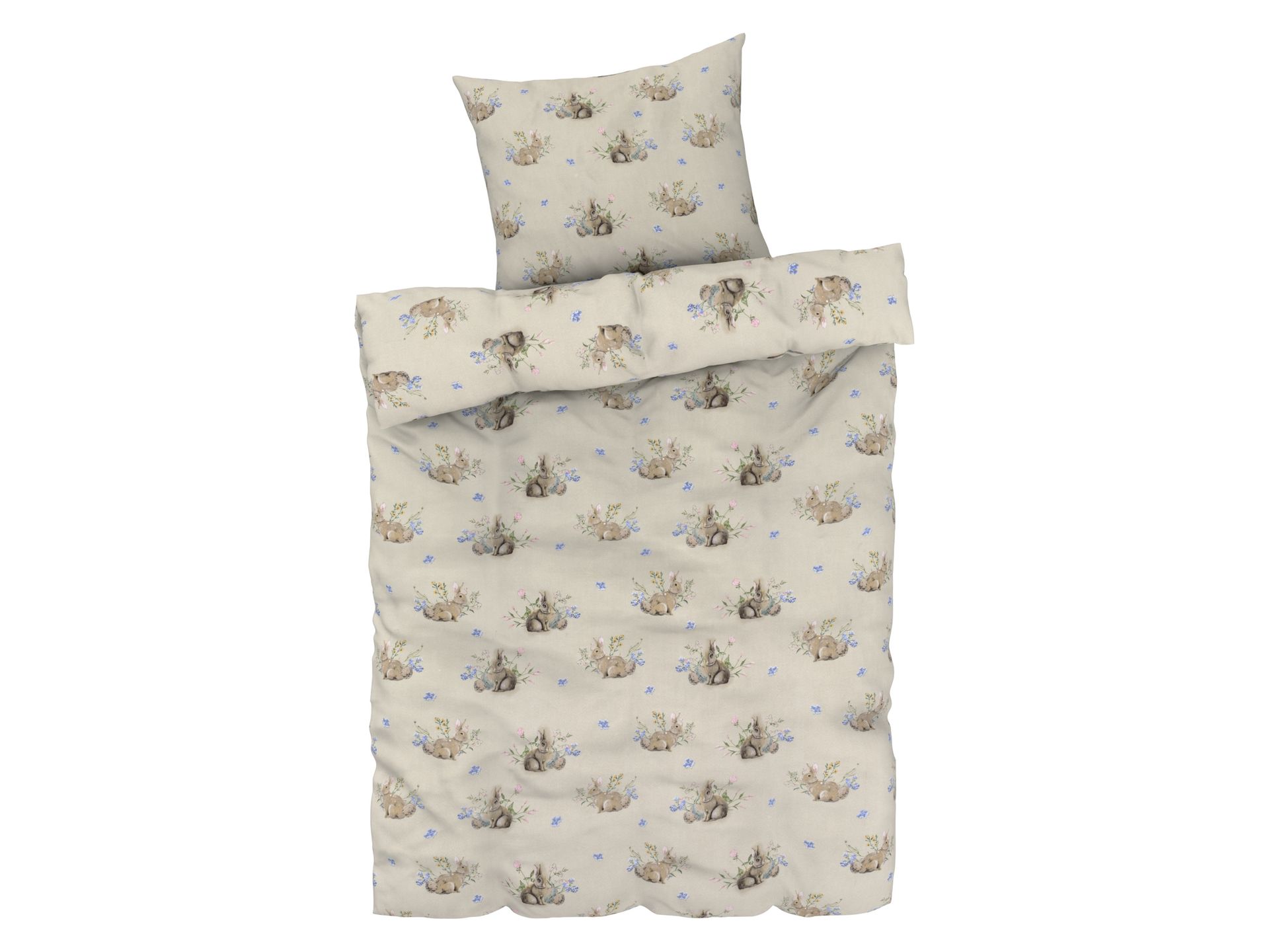 LIVARNO home Pościel z mikrowłókna satynowego, 140 x 200 cm (Zajączki)