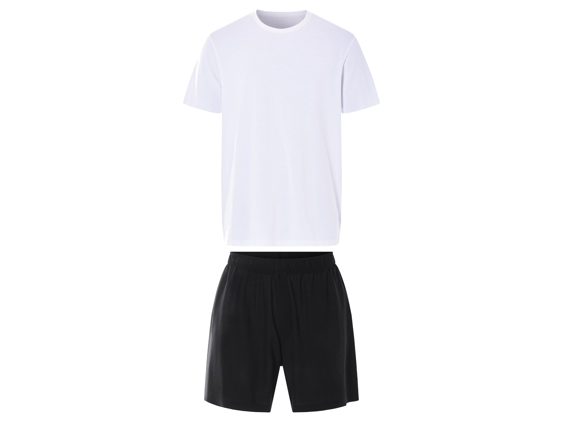 LIVERGY® Piżama męska z bawełną (Biały/ czarny, S (44/46))