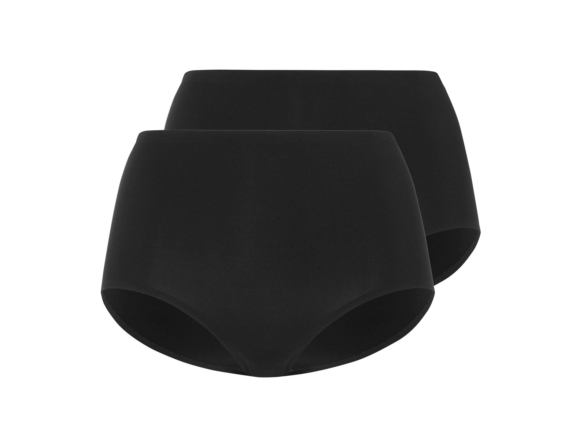 esmara® Majtki figi damskie bezszwowe, 2 pary (Czarny, XS (32/34))