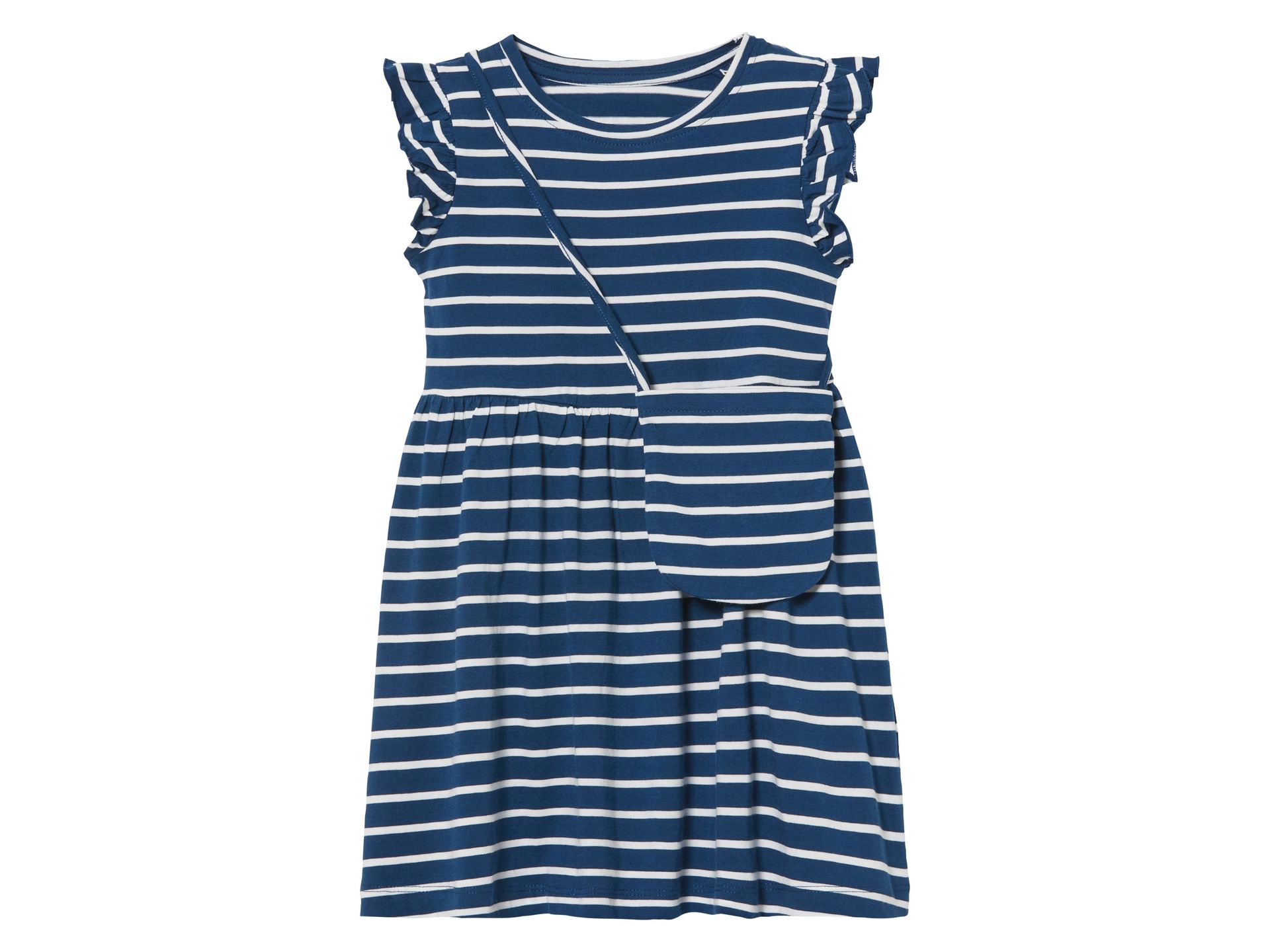 lupilu® Sukienka dziewczęca z torebką (Niebieski w paski, 98/104)