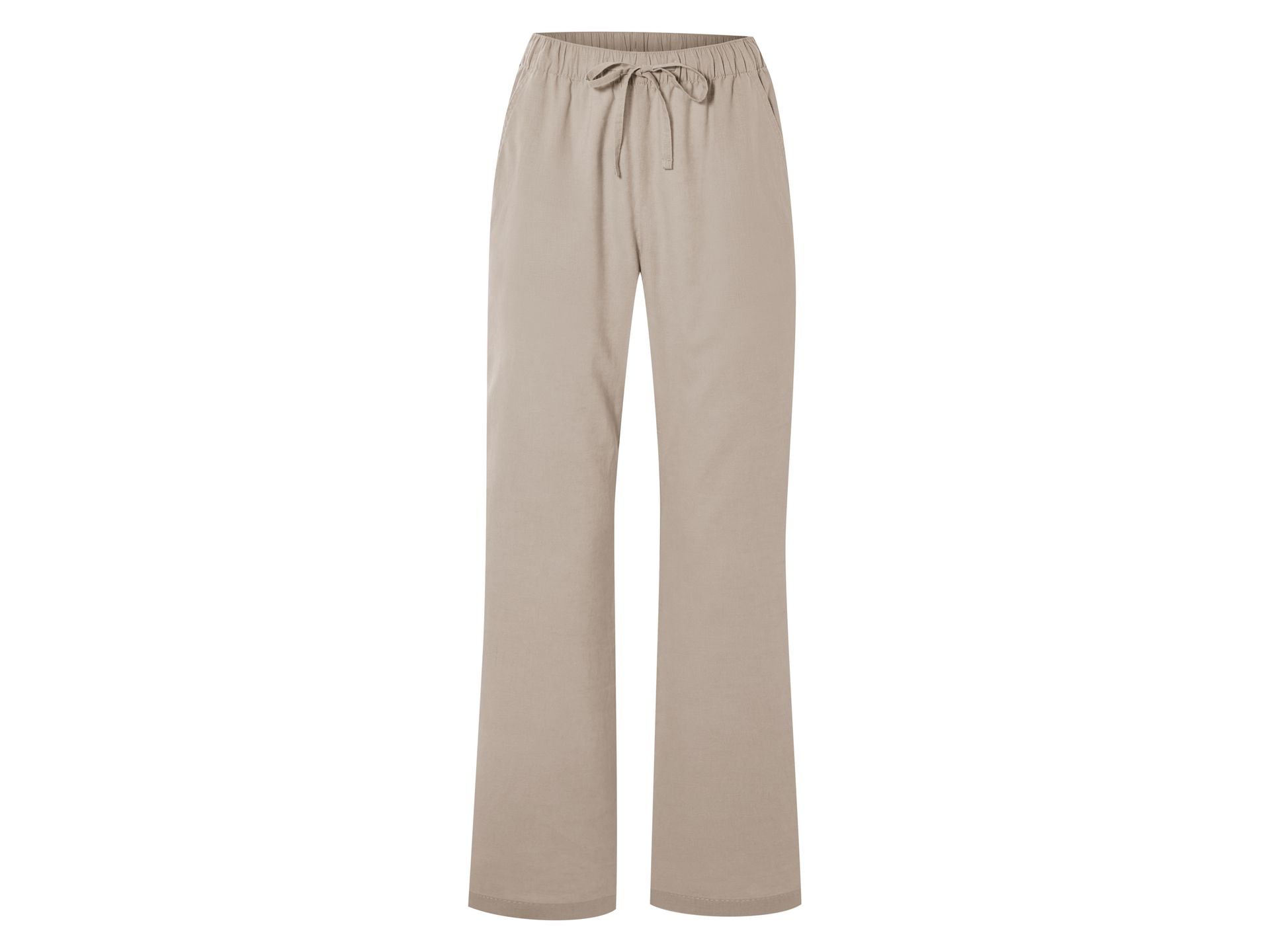 esmara® Spodnie damskie z lnem i bawełną (Taupe, 36)