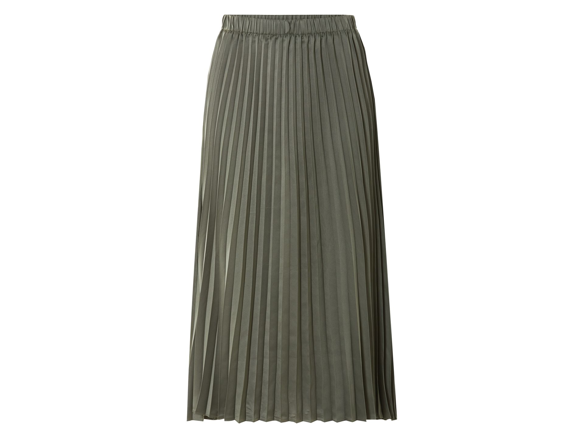 esmara® Spódnica midi damska o wyglądzie satyny (Oliwkowy, 36)