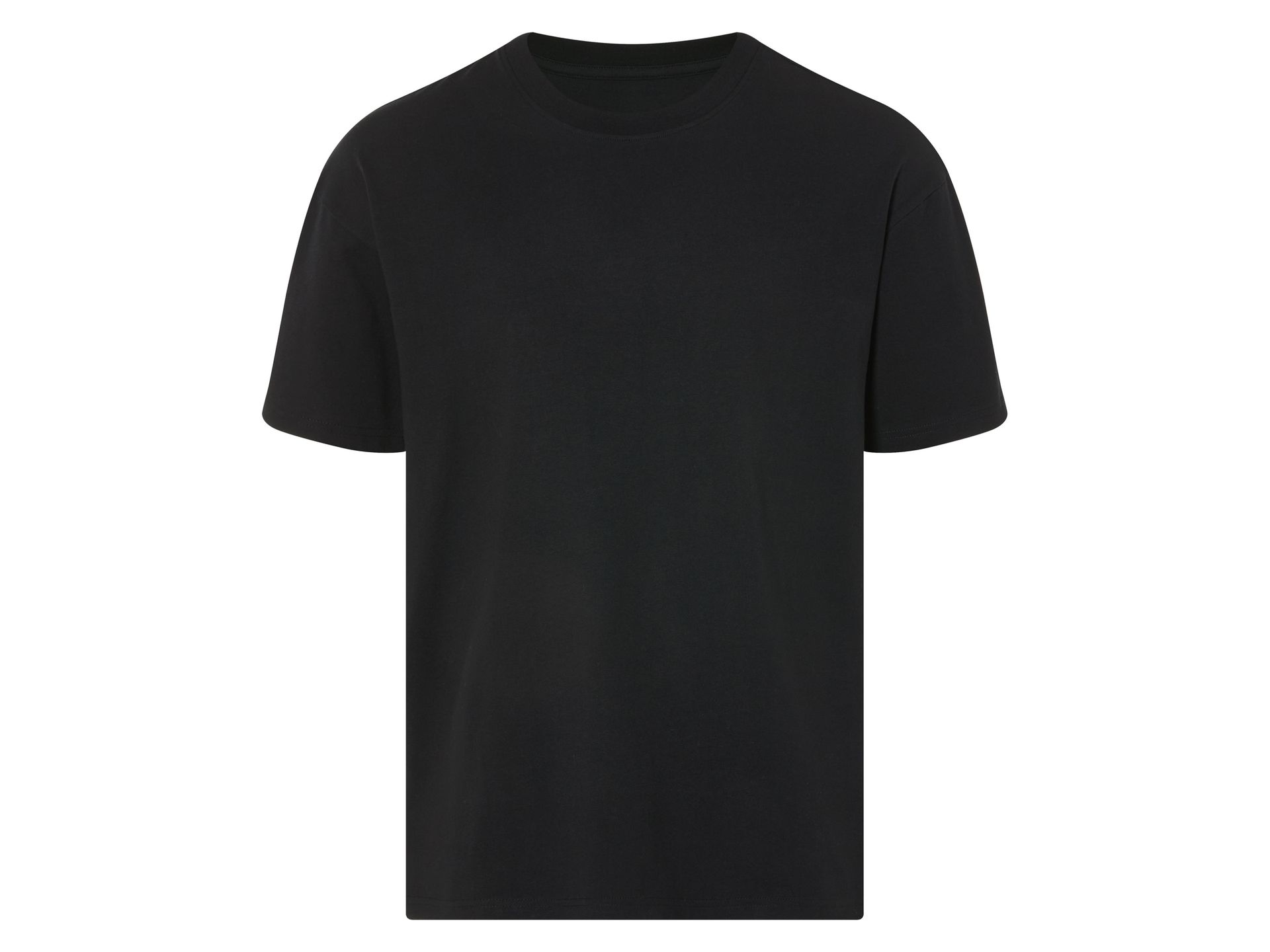 LIVERGY® T-shirt oversize męski z bawełny (Czarny, M (48/50))