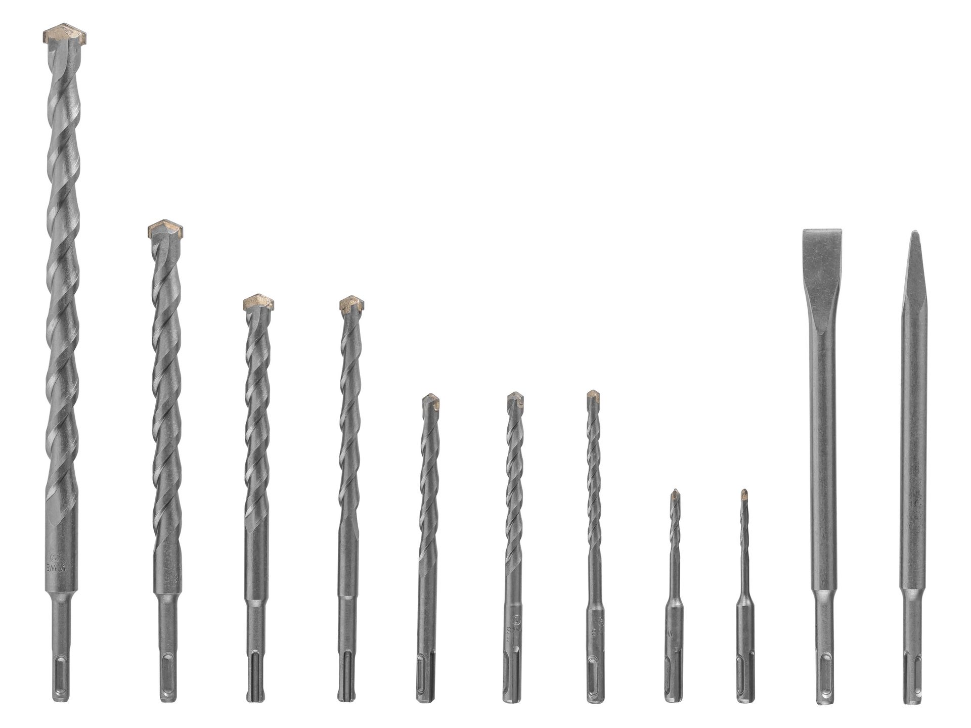 PARKSIDE® Zestaw wierteł do kamienia, cegły i betonu lekkiego (Zestaw wierteł udarowych i dłut, 11 elementów)