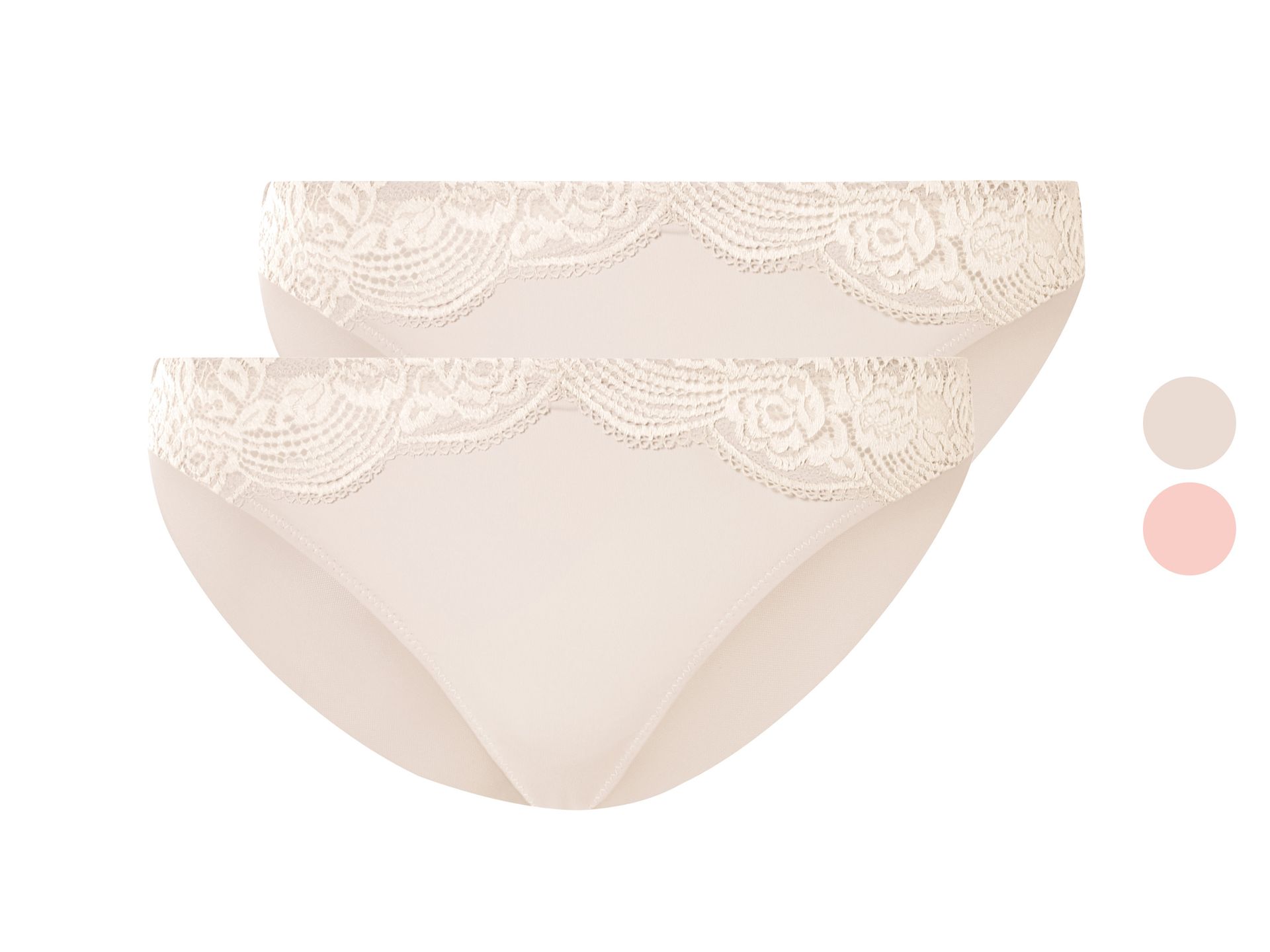 esmara® Figi damskie z koronką, 2 pary