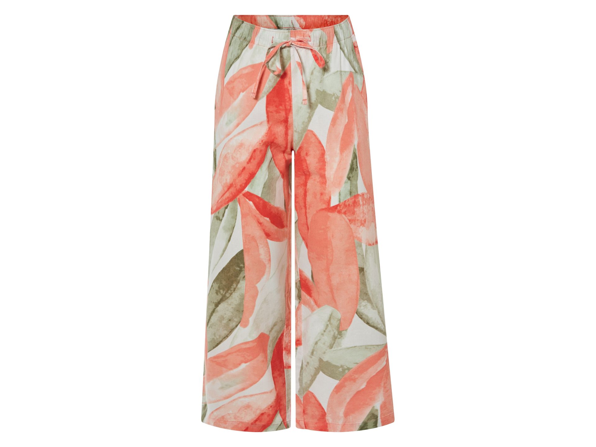 esmara® Kuloty damskie z bawełną i lnem (koralowy/oliwkowy, 48)