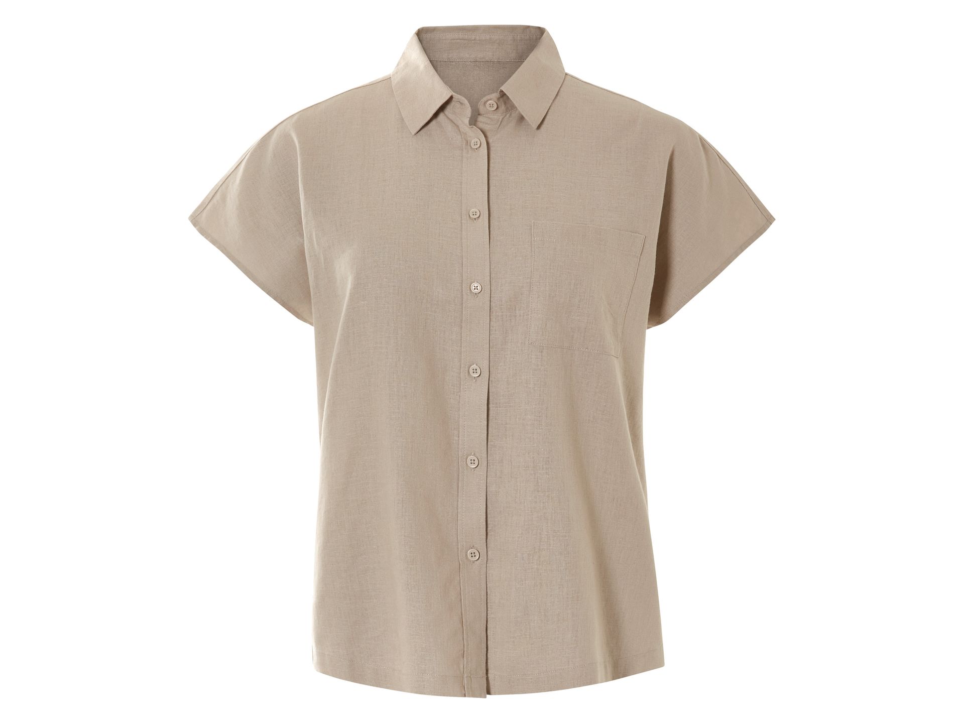 esmara® Koszula damska z lnem i bawełną (Taupe, 42)