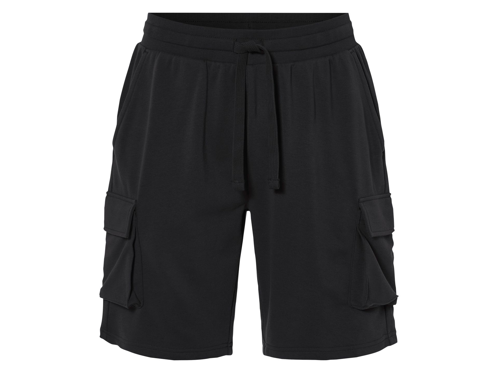 LIVERGY® Szorty dresowe cargo męskie (Czarny, M (48/50))