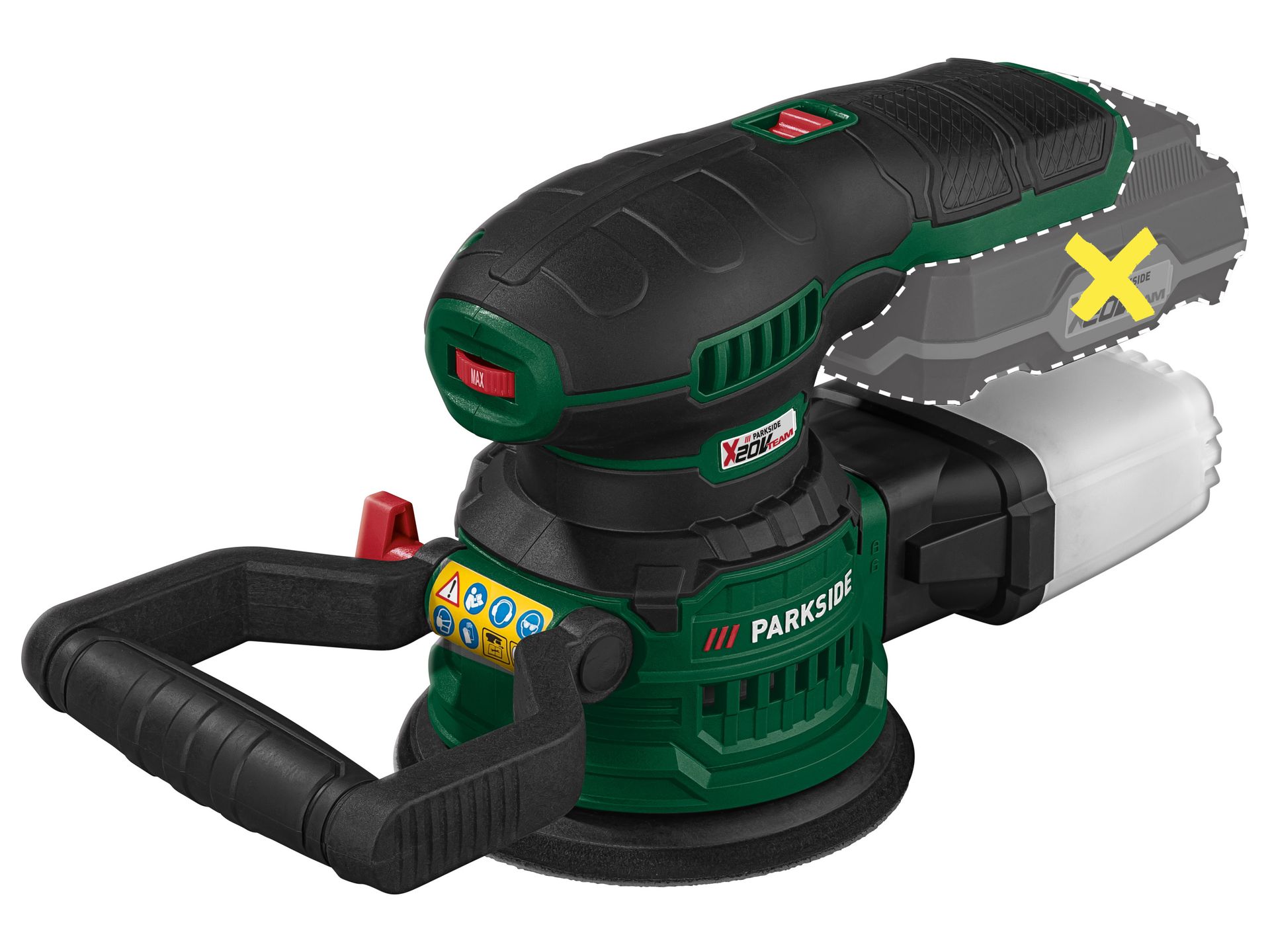 PARKSIDE® Akumulatorowa szlifierka mimośrodowa 20 V, PAEXS 20-Li B2