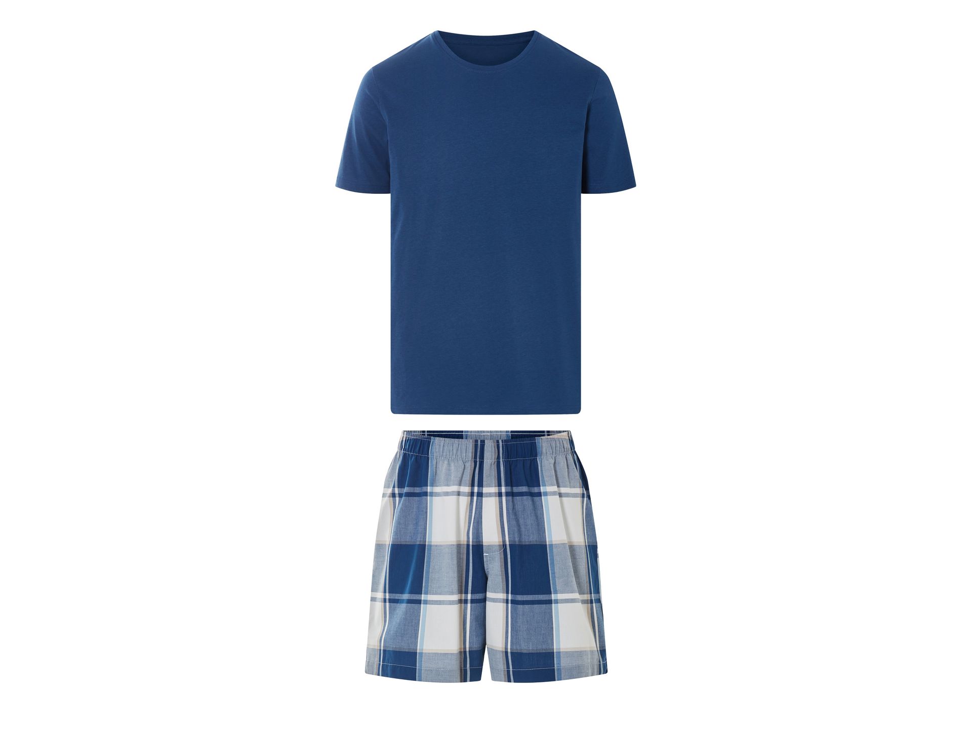 LIVERGY® Piżama męska z bawełny (Niebieski, S (44/46))