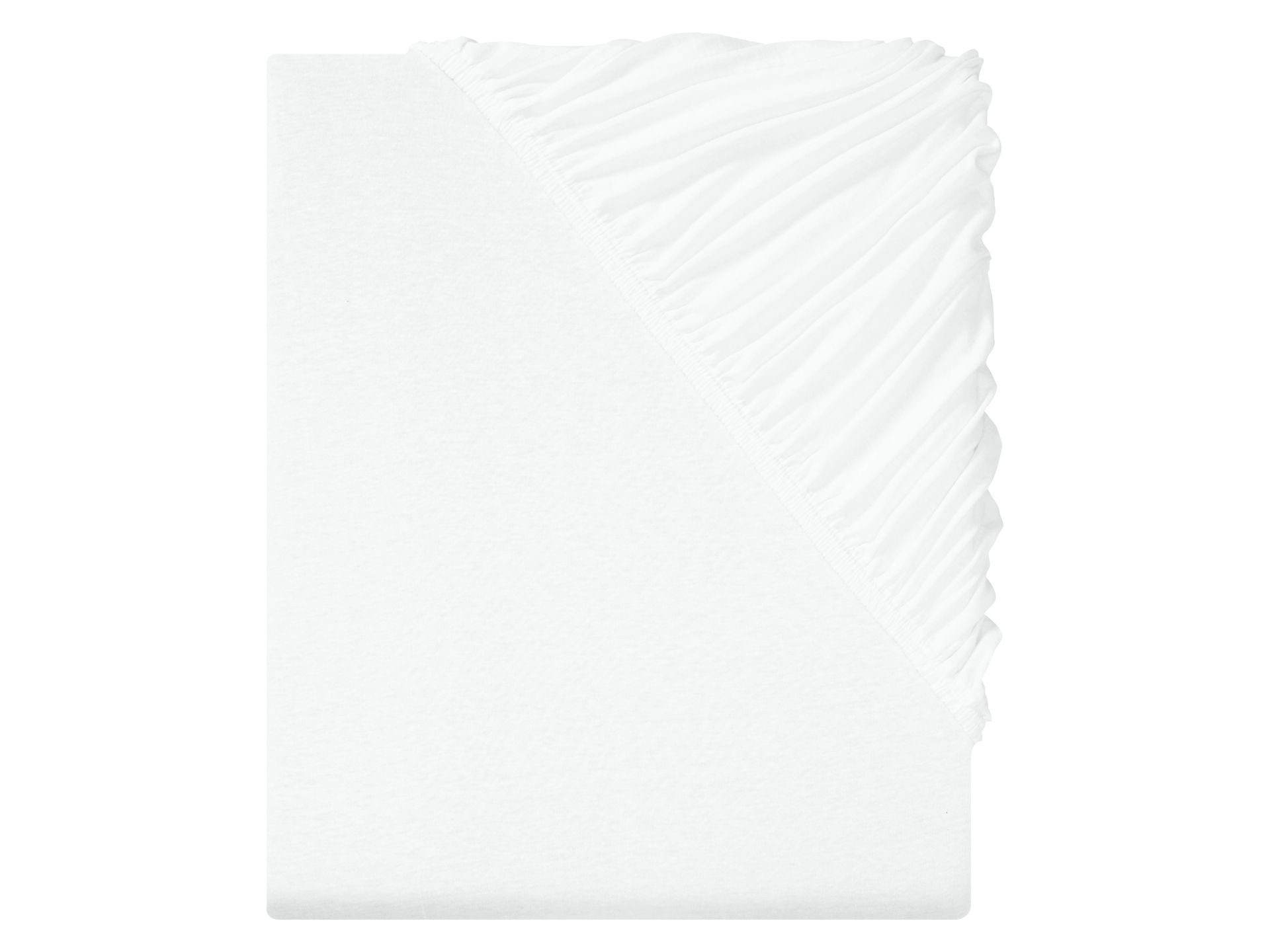 LIVARNO home Prześcieradło z lnem z gumką, 180-200 x 200 cm (Biały)