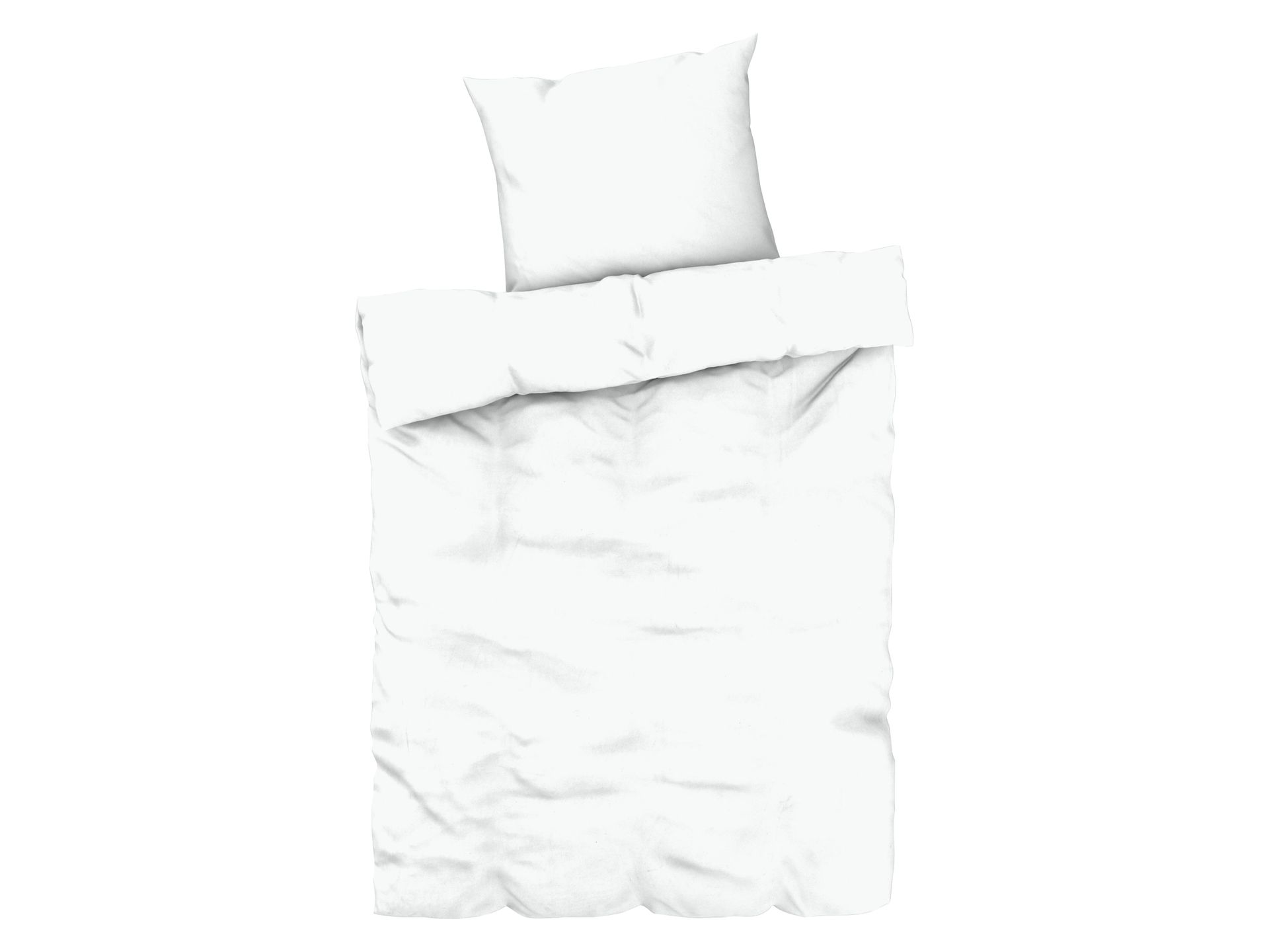 LIVARNO home Pościel z mieszanki bawełny i lnu, 140 x 200 cm (Biały)