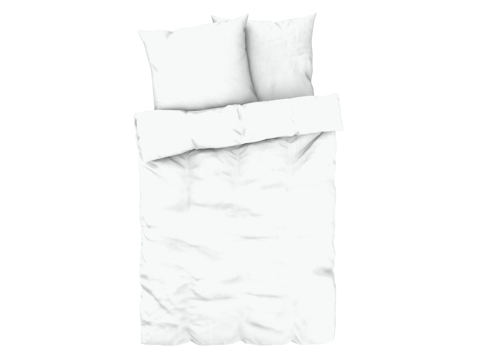 LIVARNO home Pościel z bawełny i lnu, 160 x 200 cm (Biały)