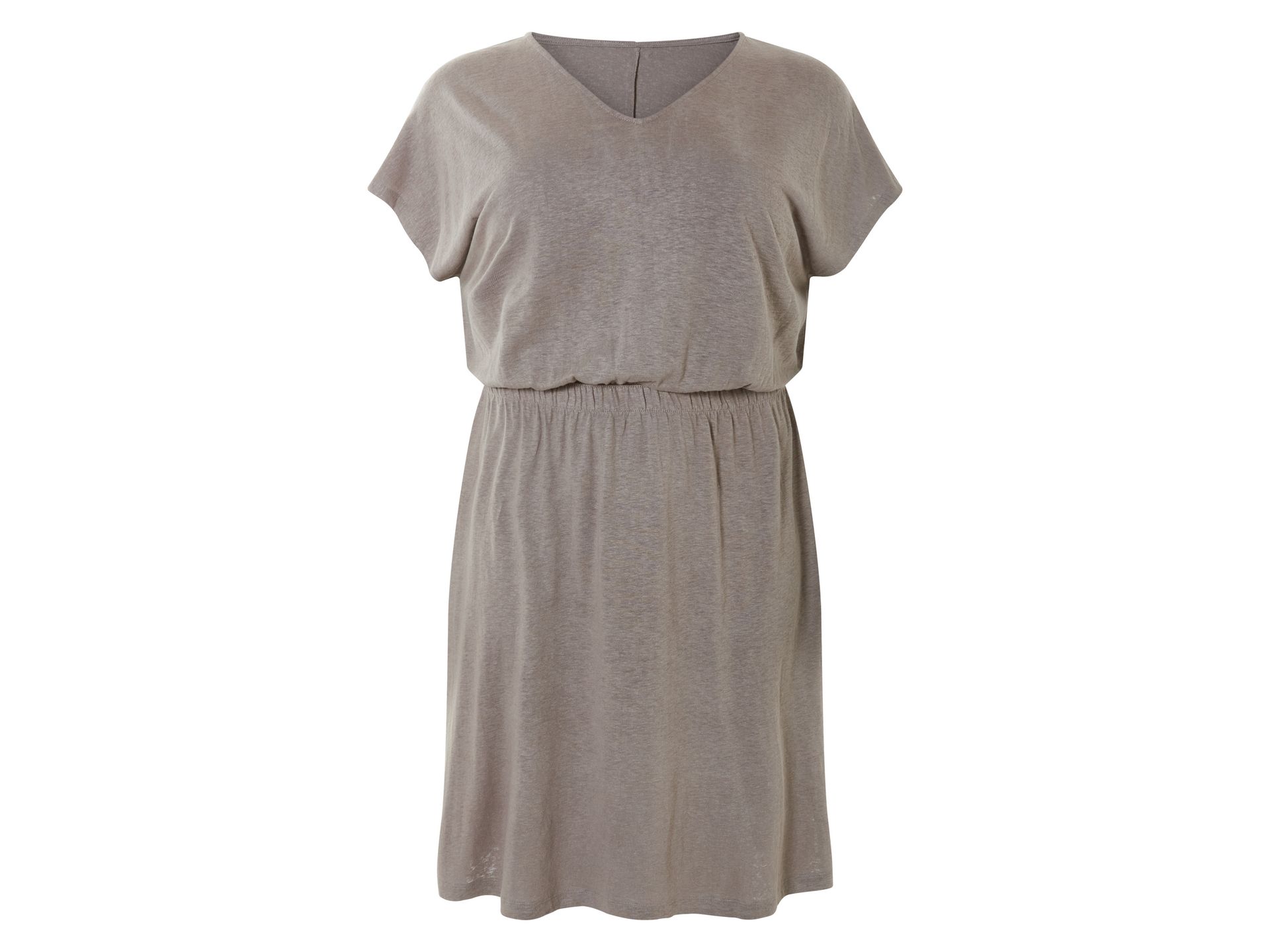 esmara® Sukienka damska midi z lnem (Taupe, XL(48/50))