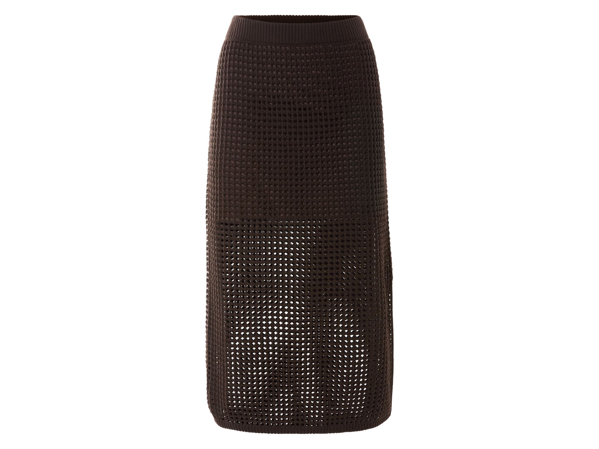 esmara® Spódnica ażurowa midi (Brązowy, L(44/46))