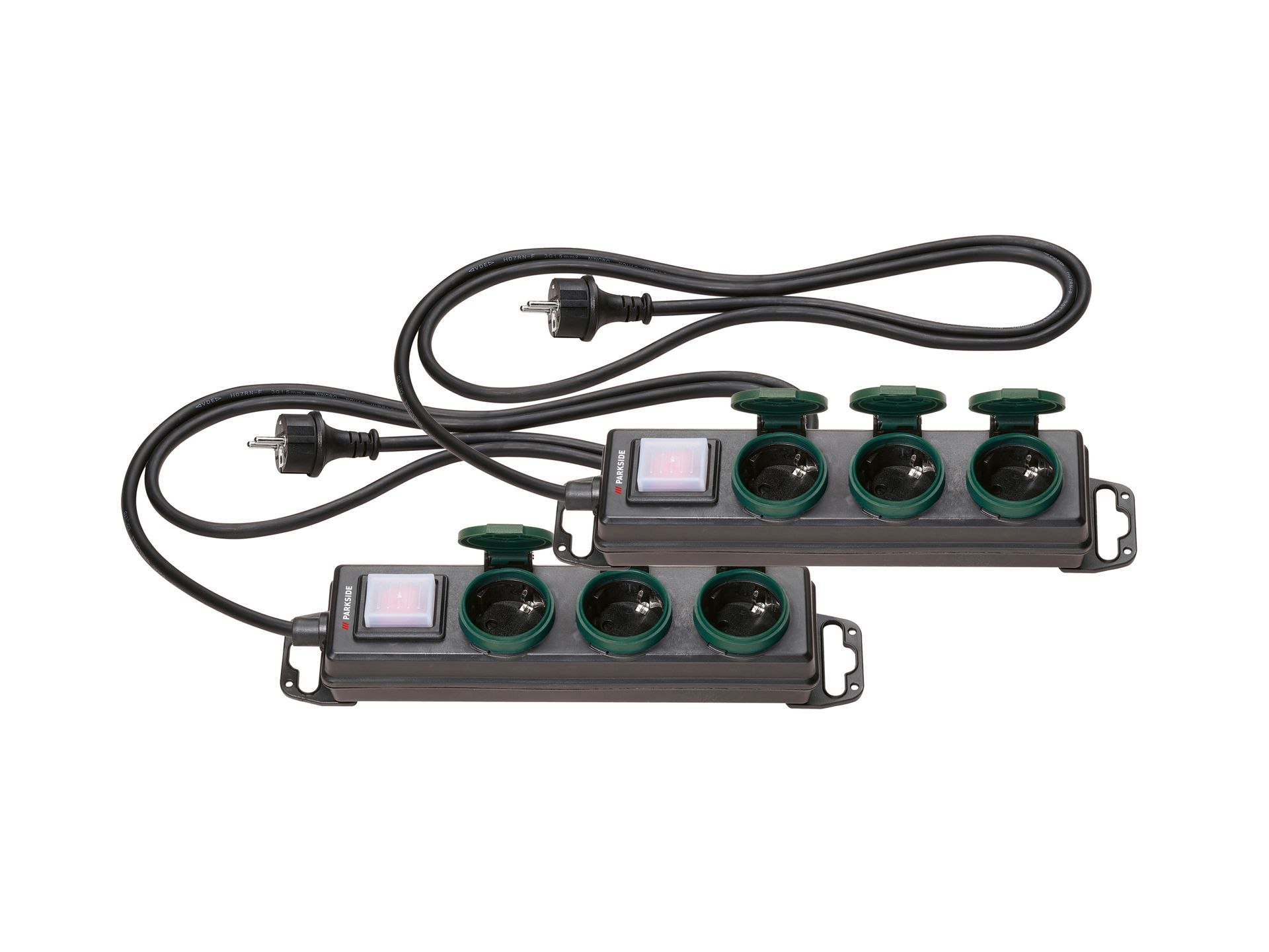 PARKSIDE® Listwa zasilająca IP44 bryzgoszczelna, 1 lub sztuki (2 x 3 gniazda)
