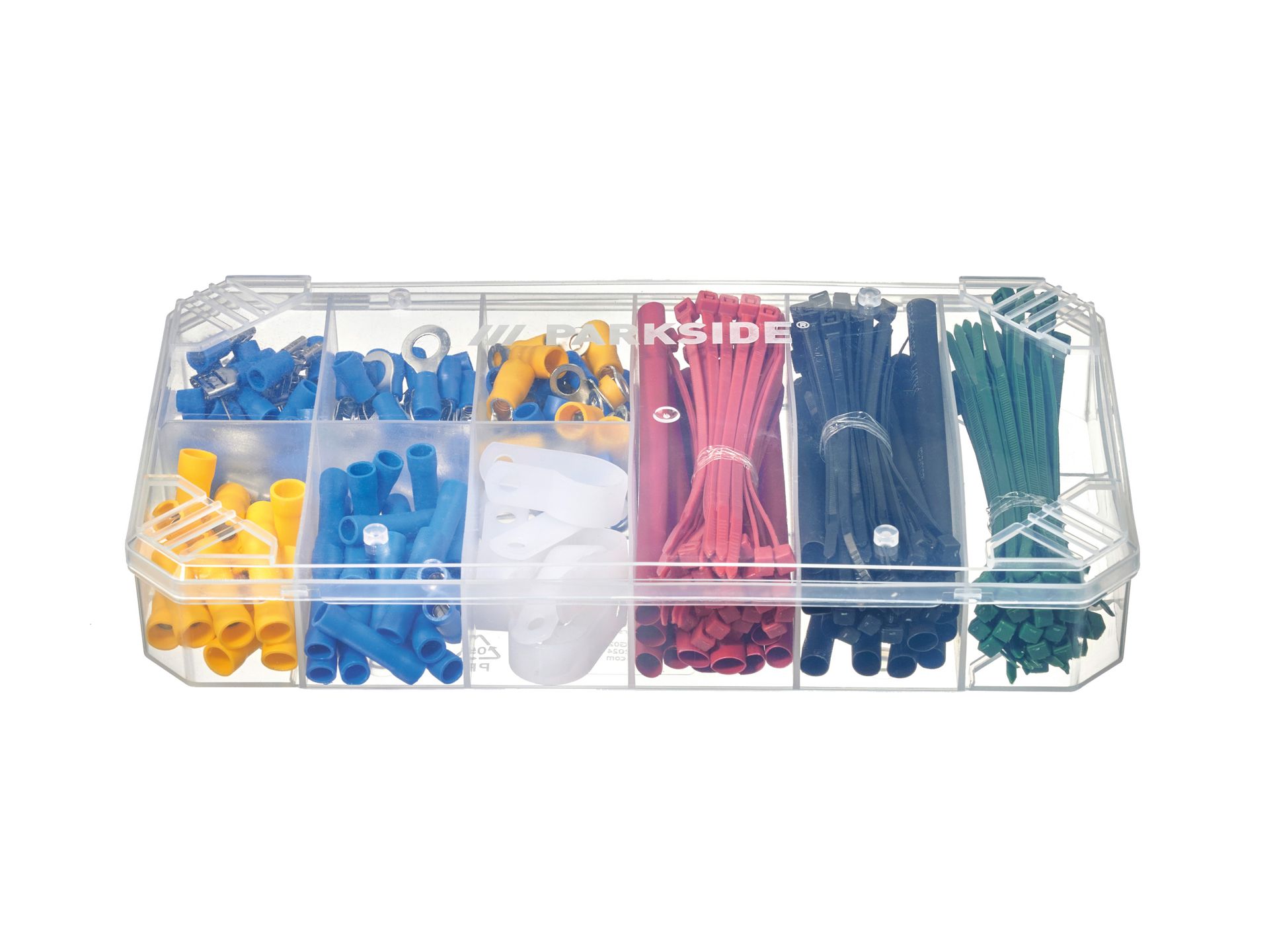 PARKSIDE® Zestaw drobnych części niskonapięciowych (zestaw kabel-wtyk-kabel-zacisk)