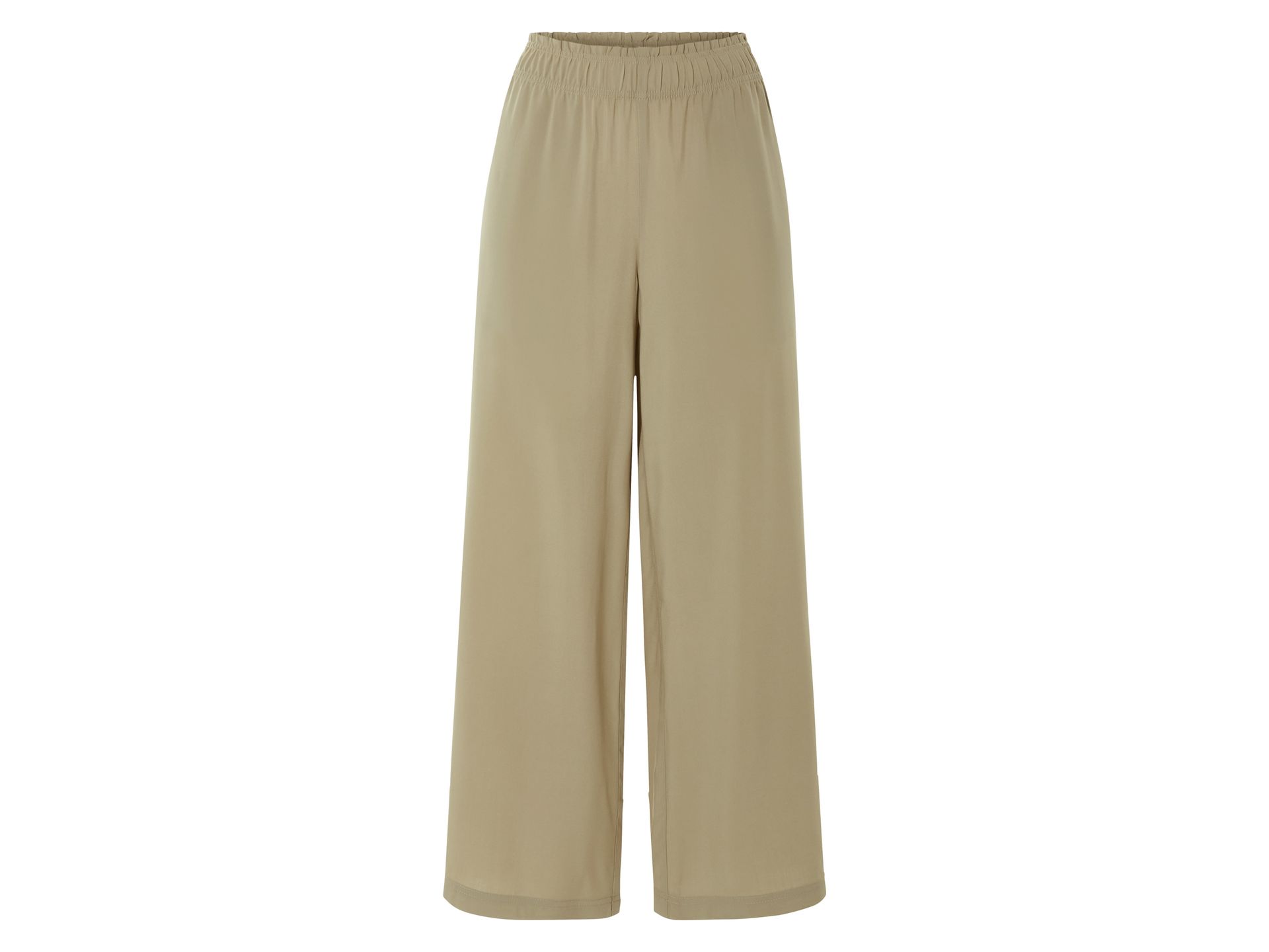 esmara® Spodnie wide leg damskie z wiskozy (Oliwkowy, XS (32/34))