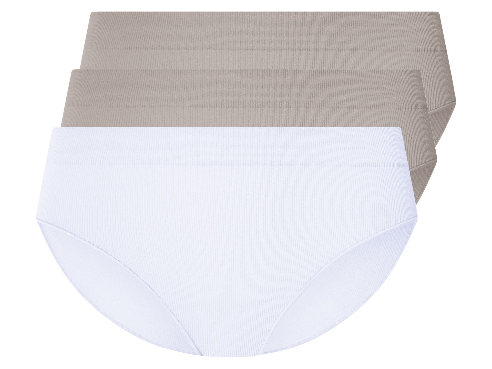 esmara® Majtki figi damskie, 3 pary (Szary/biały, S(36/38))