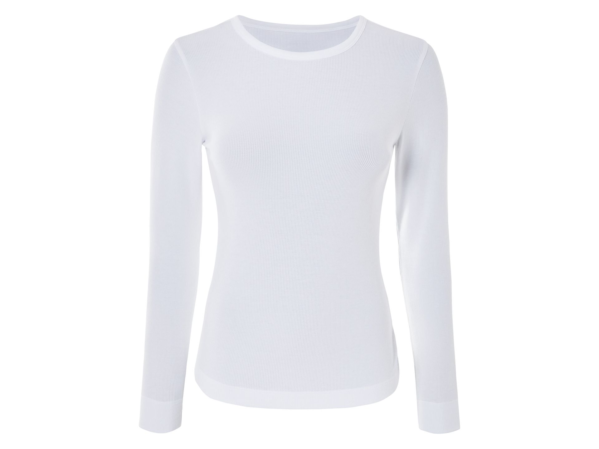 esmara® Koszulka z długim rękawem damska (Biały, L(44/46))