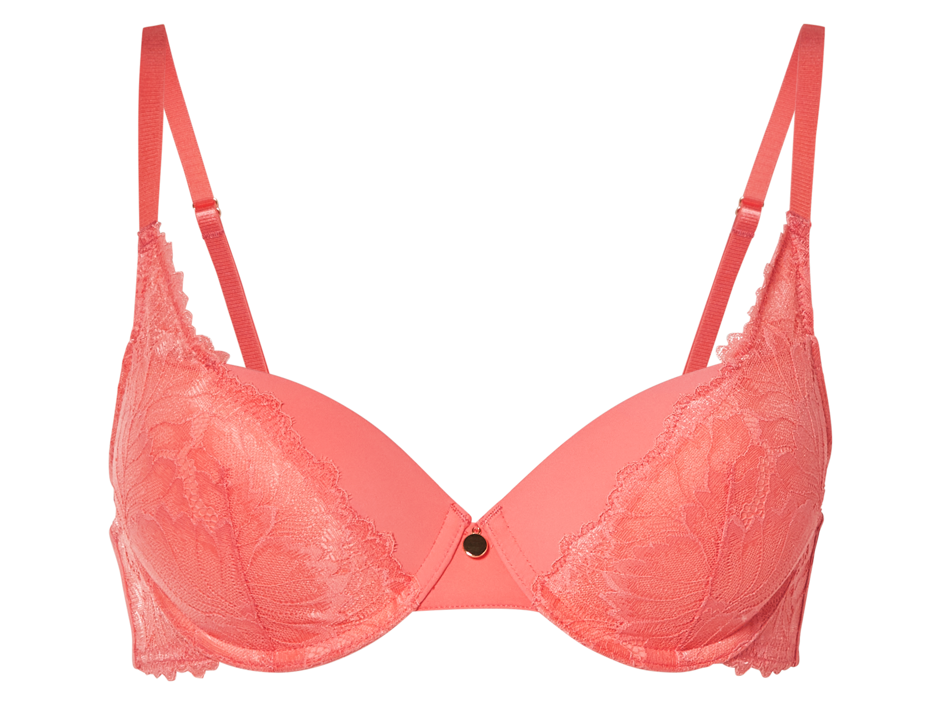 esmara® Biustonosz damski z koronką (Koralowy, 75B)