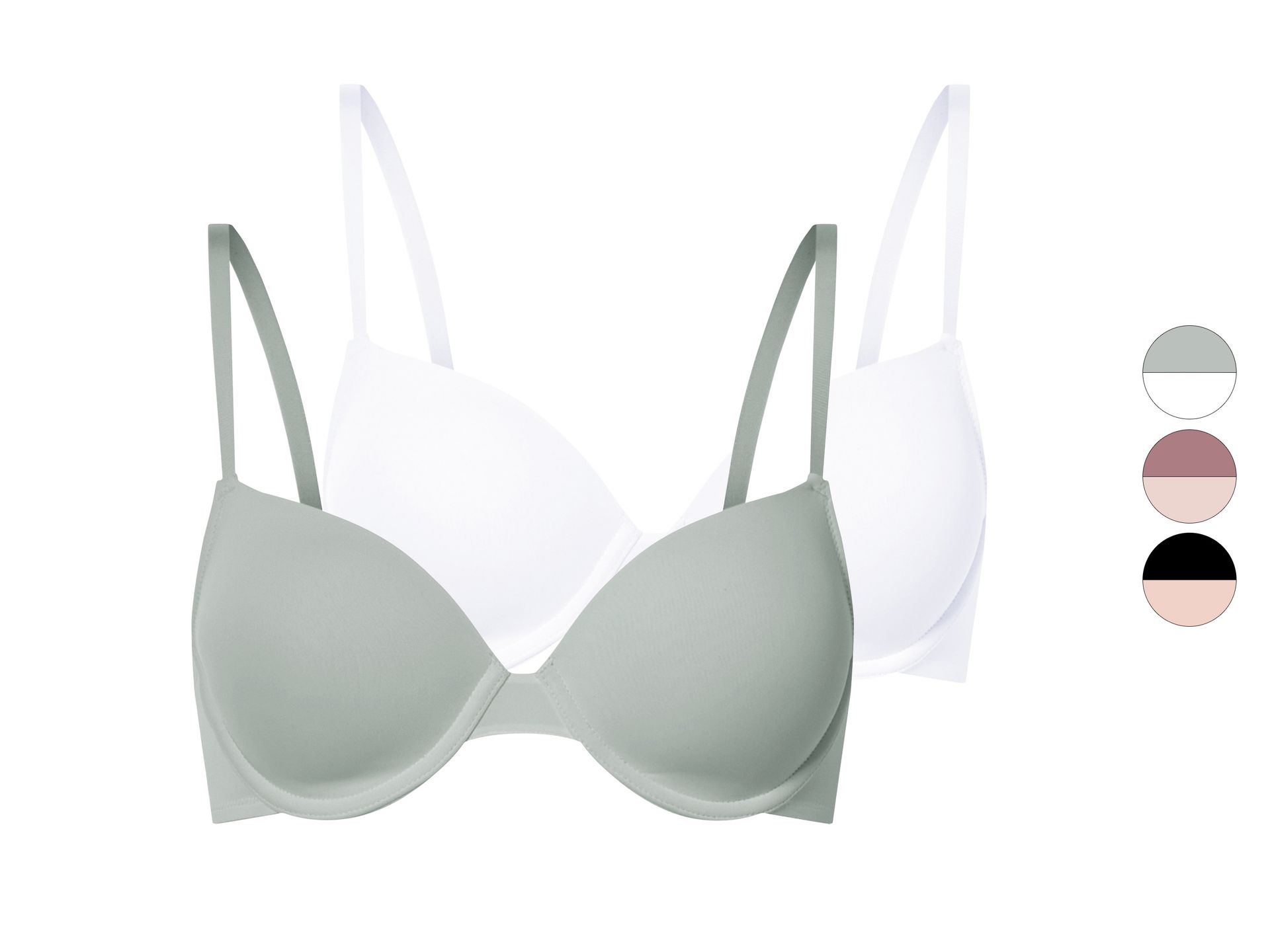 esmara® Biustonosze damskie z fiszbinami, 2 sztuki