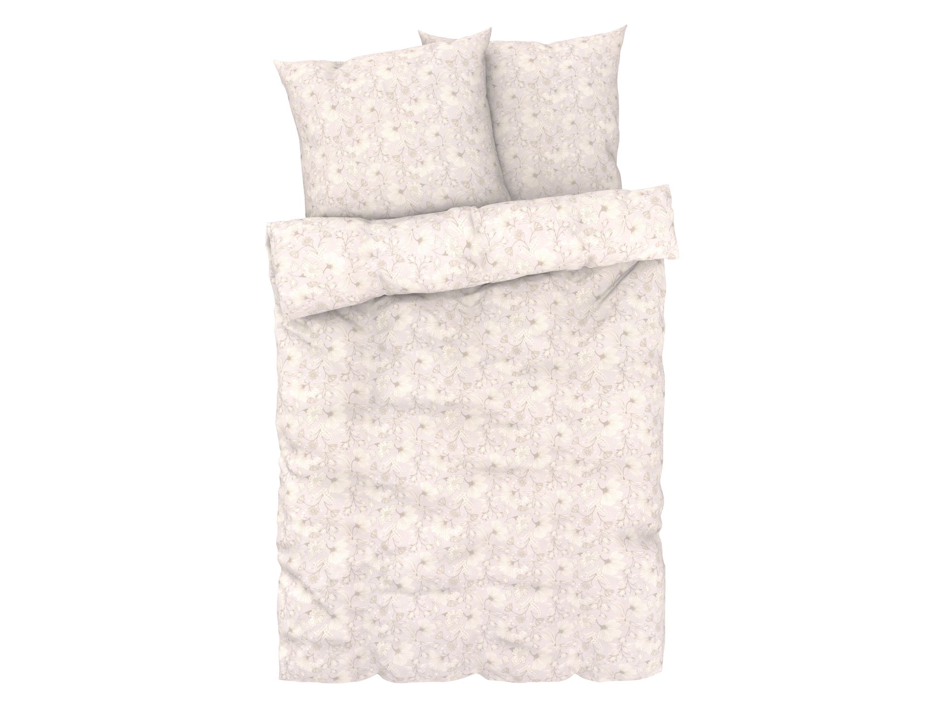 LIVARNO home Pościel z bawełny satynowej, 220 x 200 cm (Piaskowy)