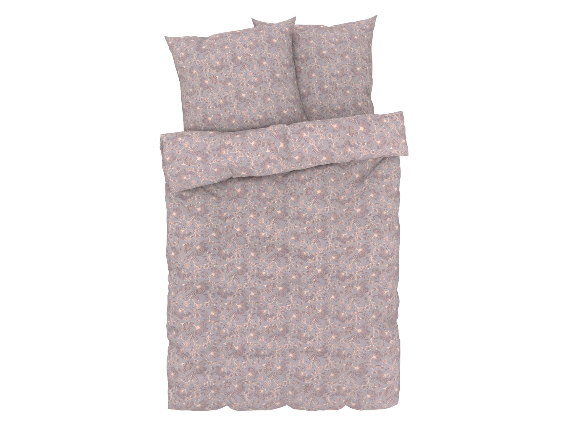 LIVARNO home Pościel z bawełny satynowej, 220 x 200 cm (Różowy)