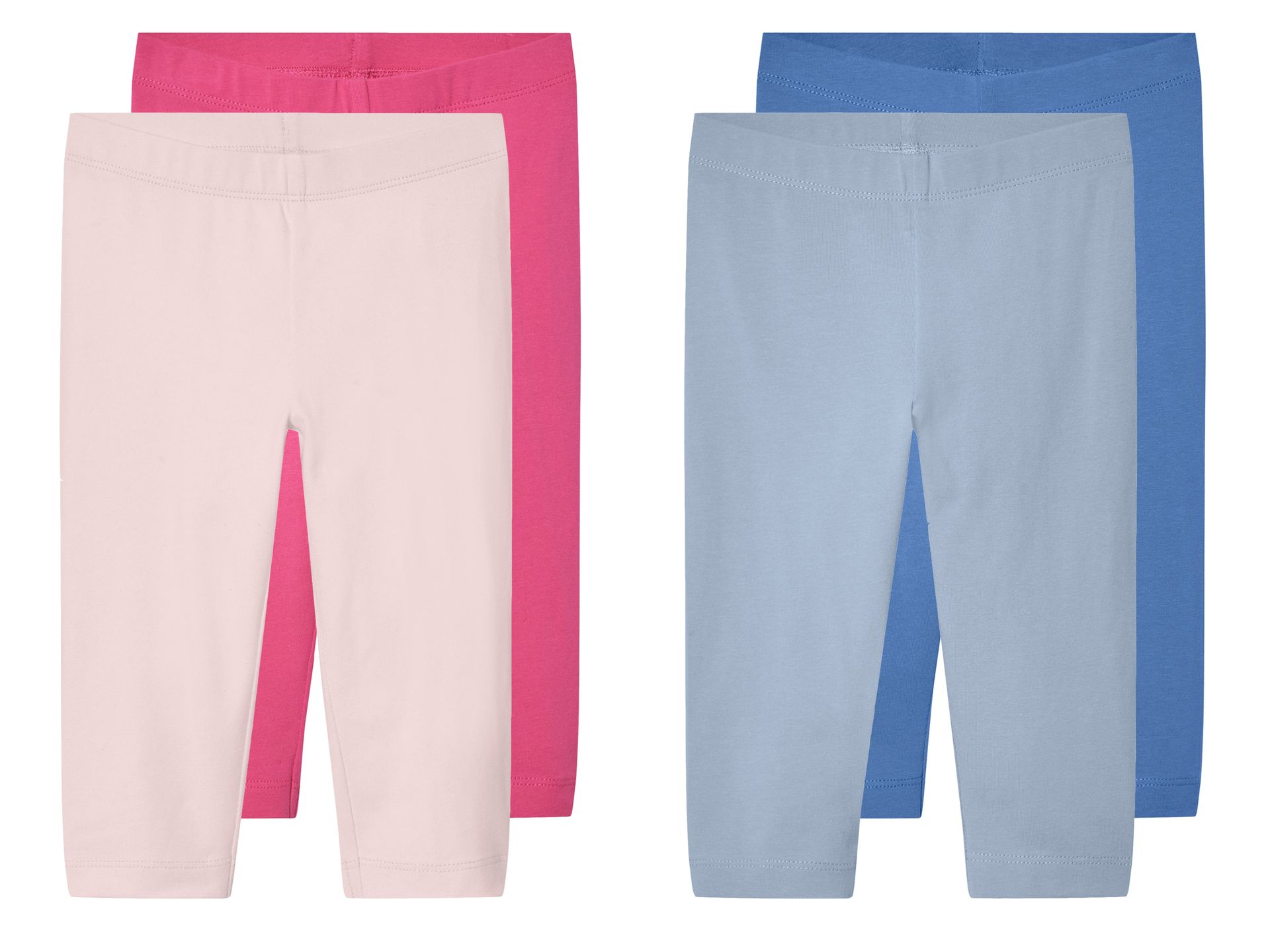 lupilu® Legginsy 3/4 dziecięce z bawełną, 2 pary