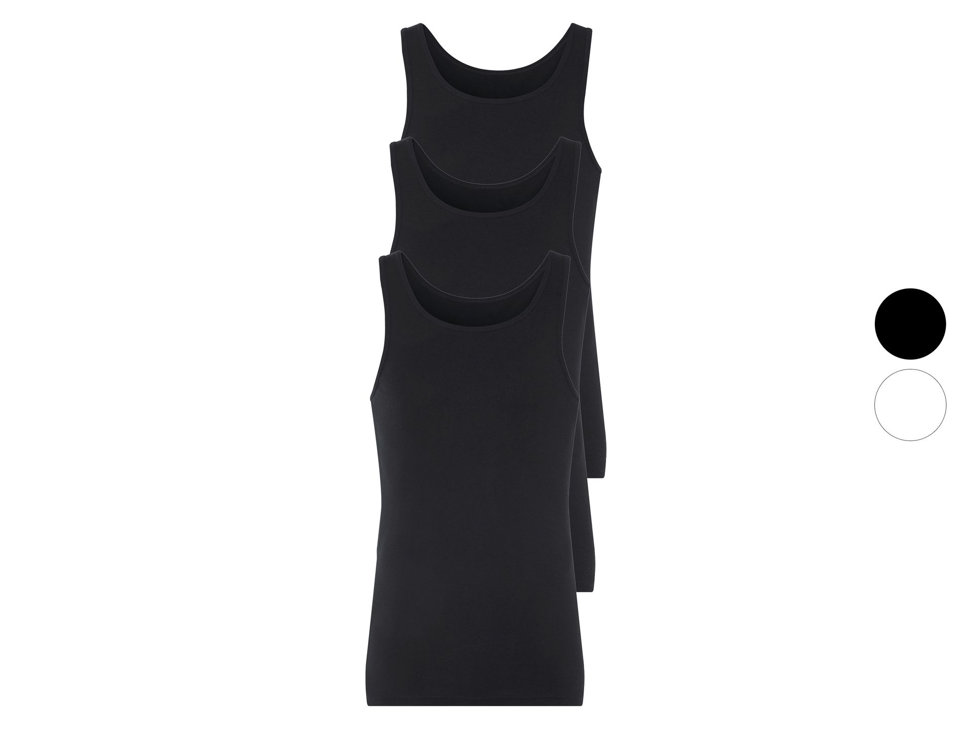 LIVERGY® Podkoszulki męskie z bawełny, 3 sztuki