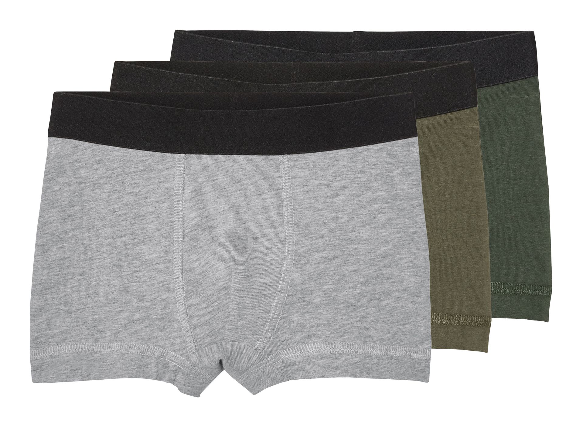lupilu® Bokserki dziecięce z biobawełną, 3 pary (khaki/zielony/szary, 98/104)