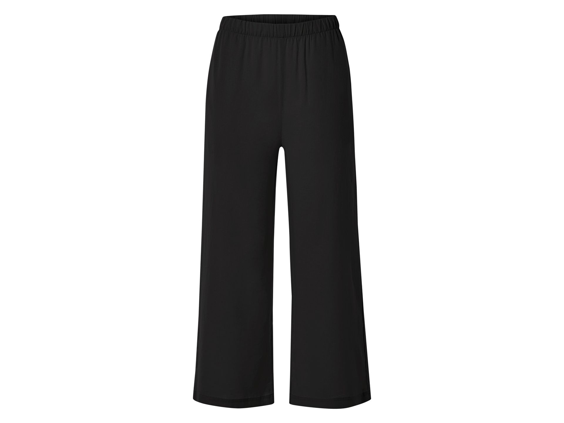 esmara® Spodnie damskie z lnem i bawełną (Czarny, 40)