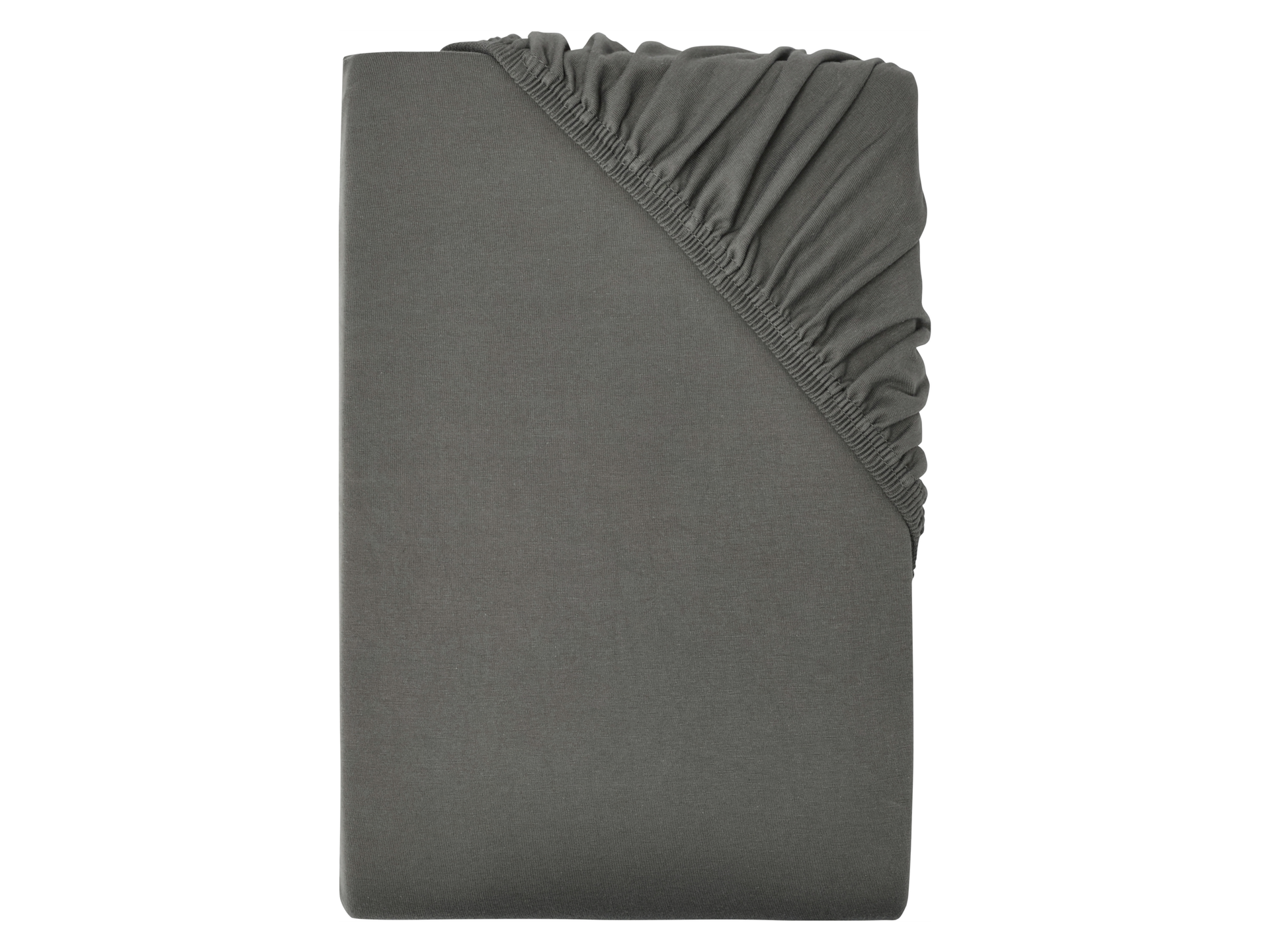 LIVARNO home Prześcieradło dżersejowe z bawełny z gumką, 140-160 x 200 cm (Szary)