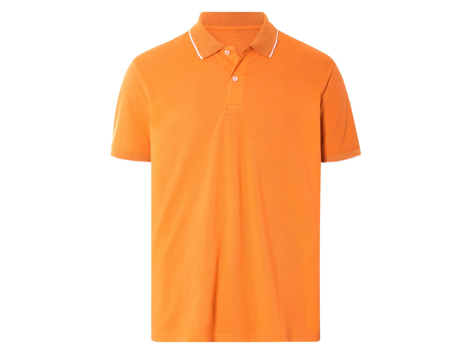 esmara Men Koszulka polo męska, pikowana (Pomarańczowy, S (44-46))