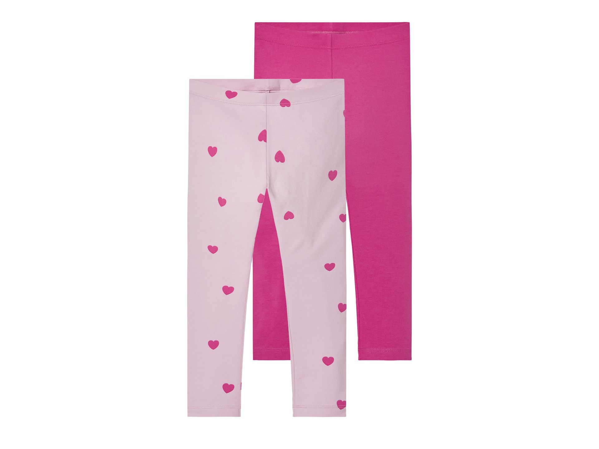 lupilu® Leginsy dziecięce z bawełną, 2 pary (Ciemnoróżowy/różowy, 98/104)
