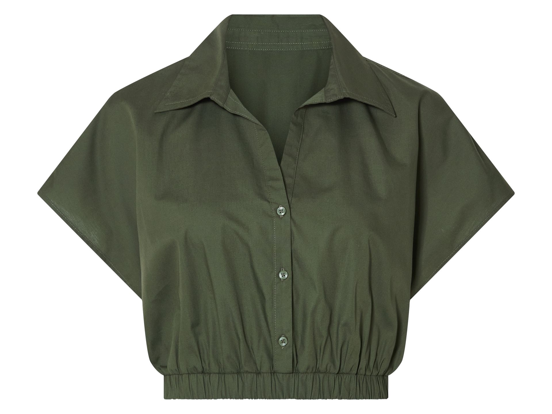 esmara® Koszula damska z bawełny (Khaki, L (44-46))