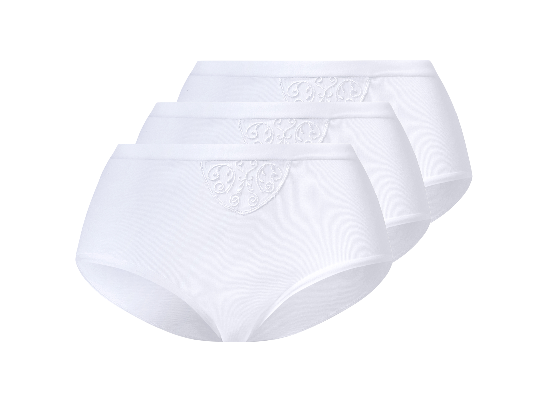 esmara® Majtki figi damskie z bawełny, 3 pary (Biały, S(36/38))