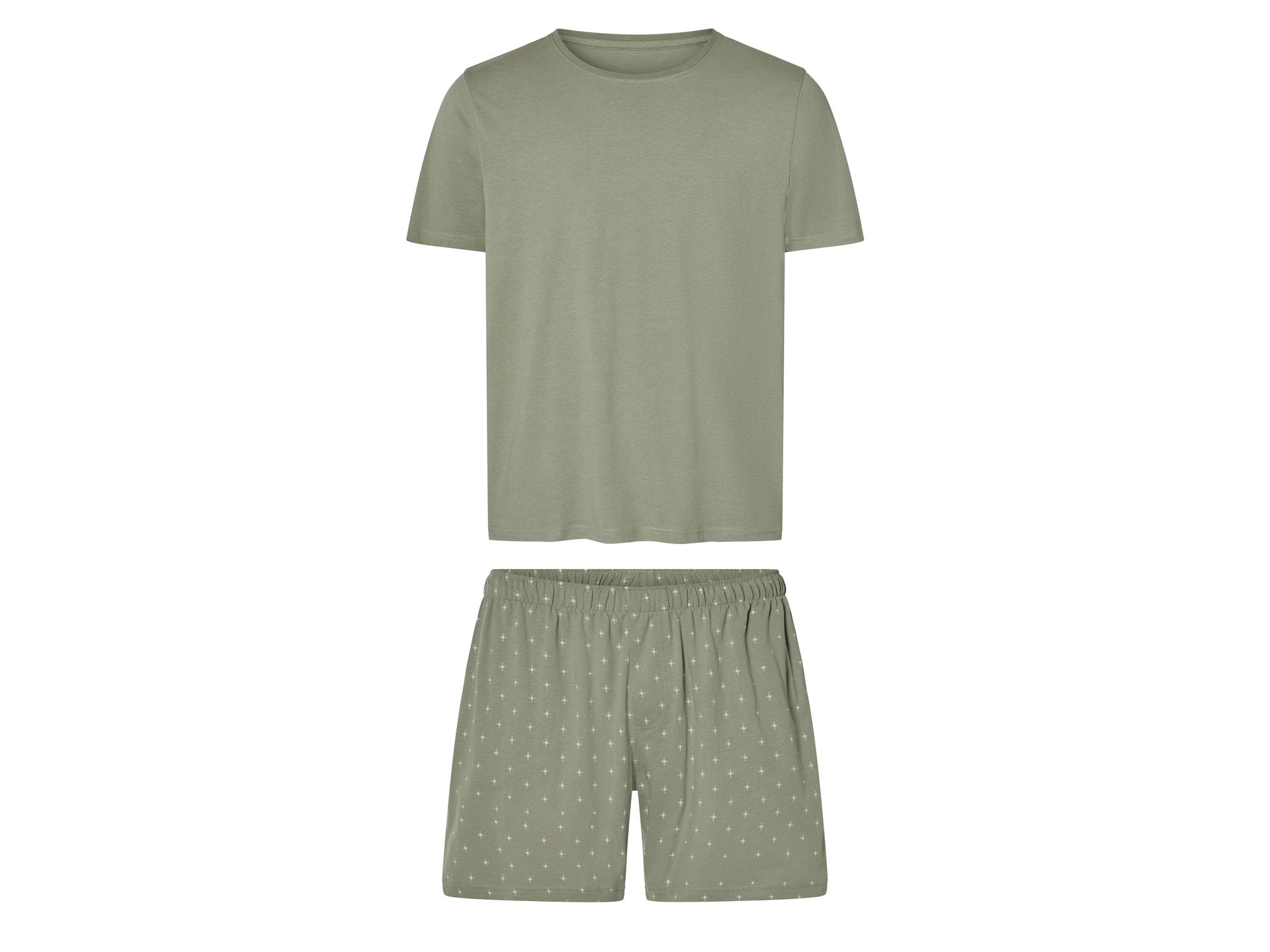 esmara Men Piżama męska z bawełny (kropki/khaki, S (44/46))