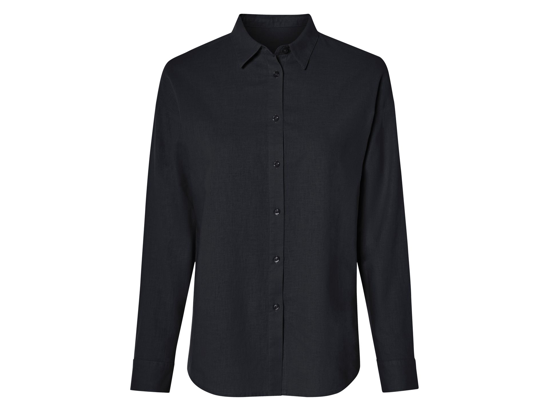 esmara® Koszula damska z lnem i bawełną (Czarny, 42)