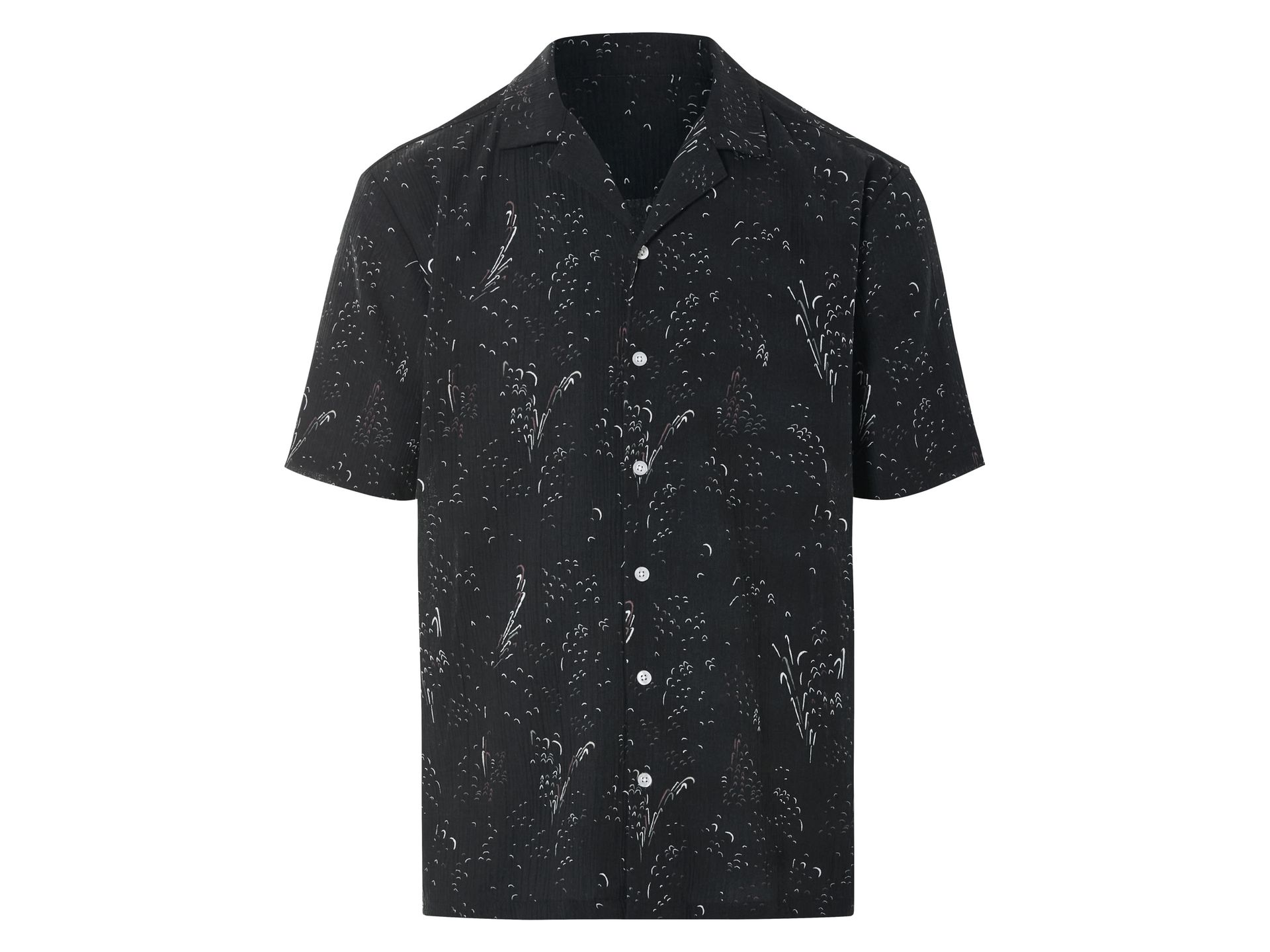 LIVERGY® Koszula męska z krótkim rękawem (Czarny, XL (43/44))