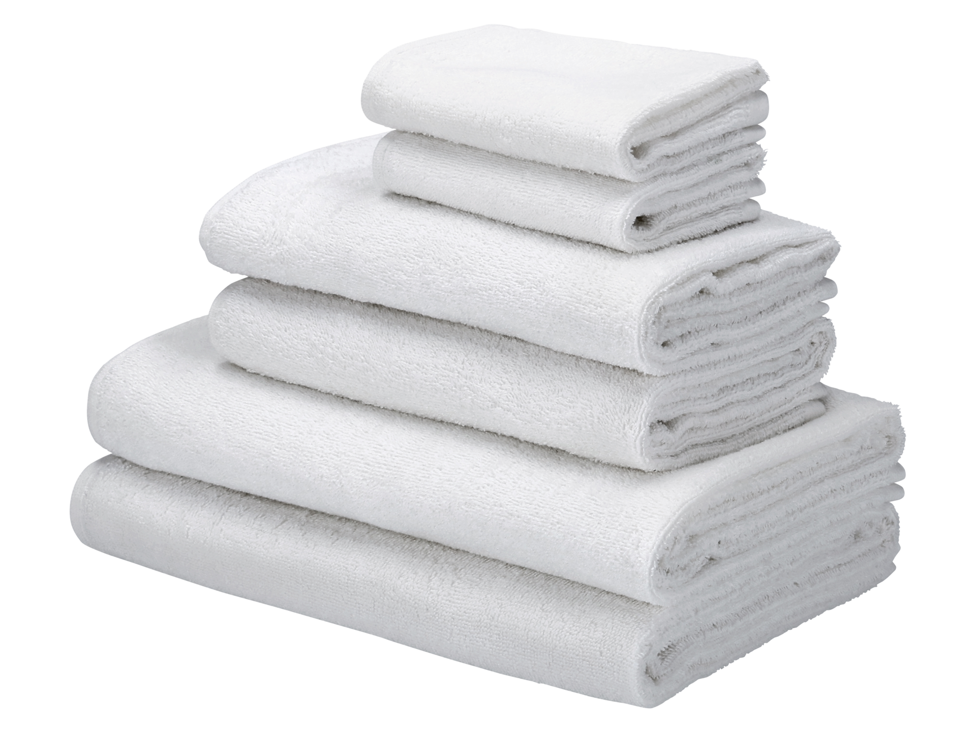 LIVARNO home Komplet 6 ręczników frotté (Biały)