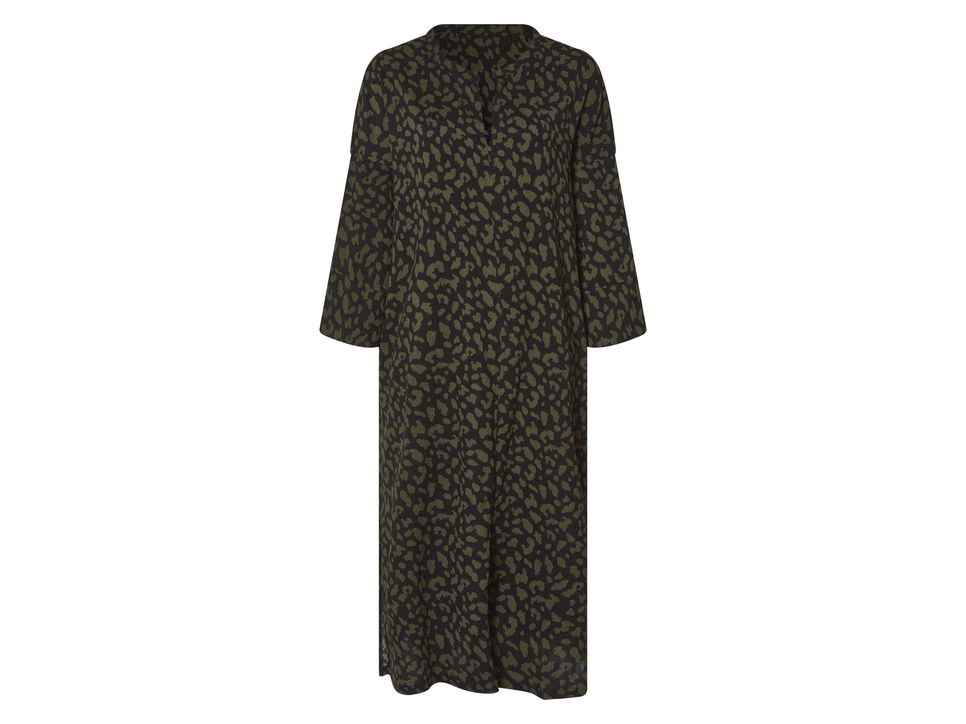 esmara® Sukienka damska PLUS SIZE XXL ze strukturą krepy (Zielony/wzorzysty, XXL (52/54))