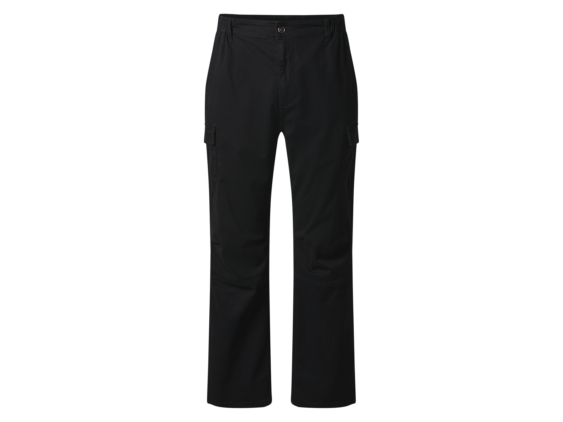 esmara Men Spodnie cargo męskie z bawełną (Czarny, L (52/54))