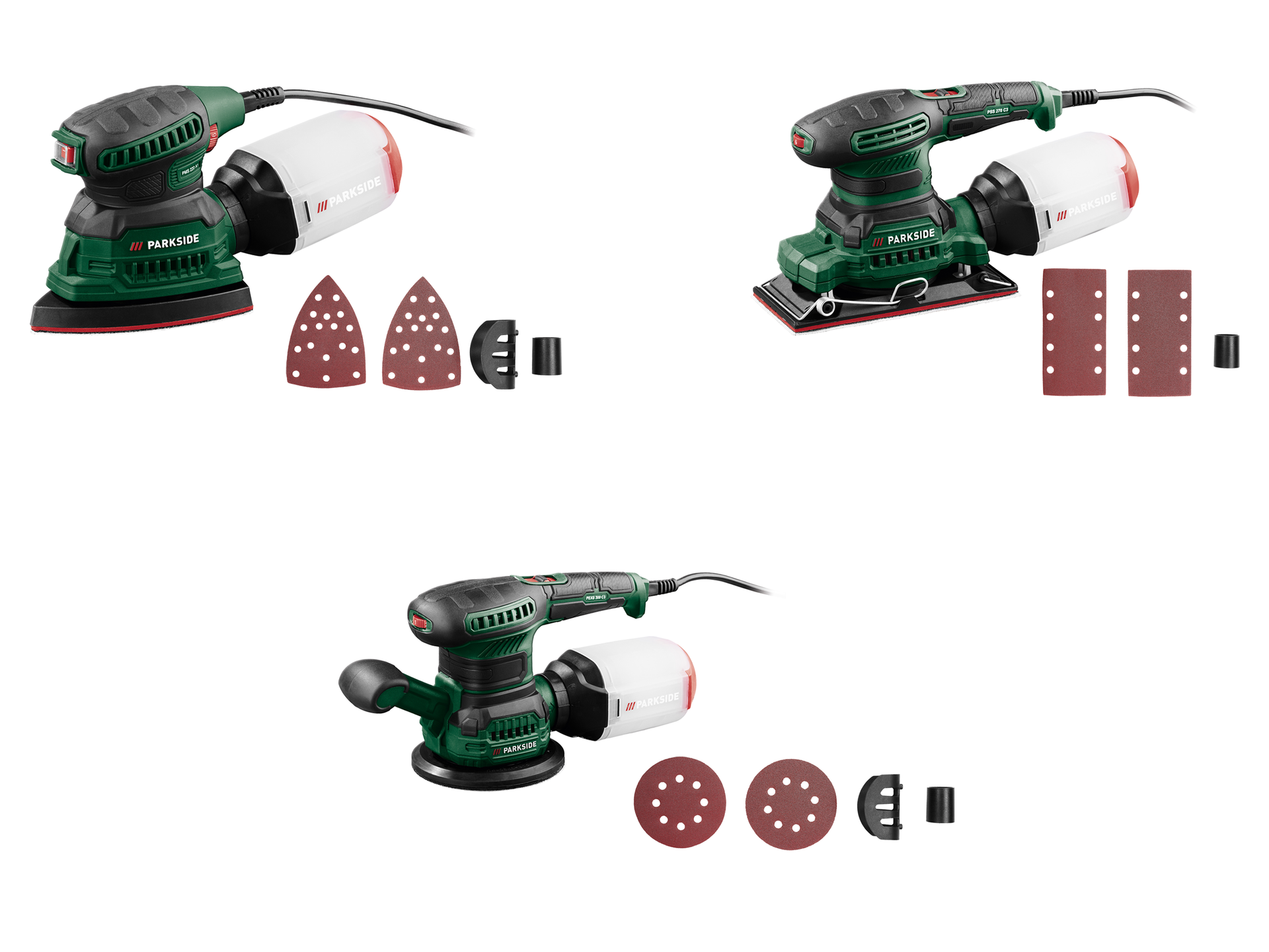 PARKSIDE® Szlifierka mimośrodowa PEXS300C3, wielofunkcyjna PMS220A1 lub oscylacyjna PSS270C3