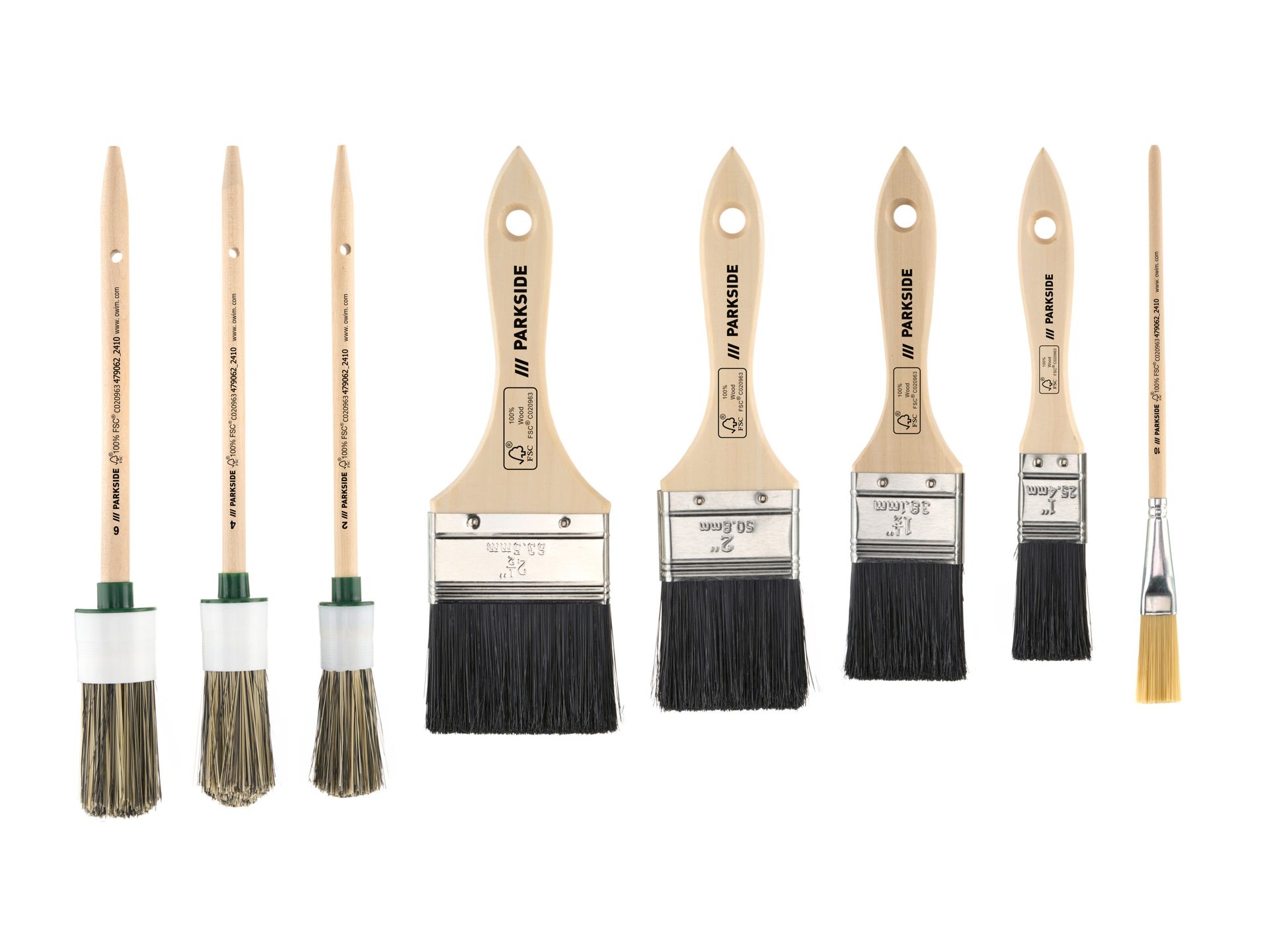 PARKSIDE® Zestaw 4 lub 8 pędzli (Zestaw szczotek 8 szt.)