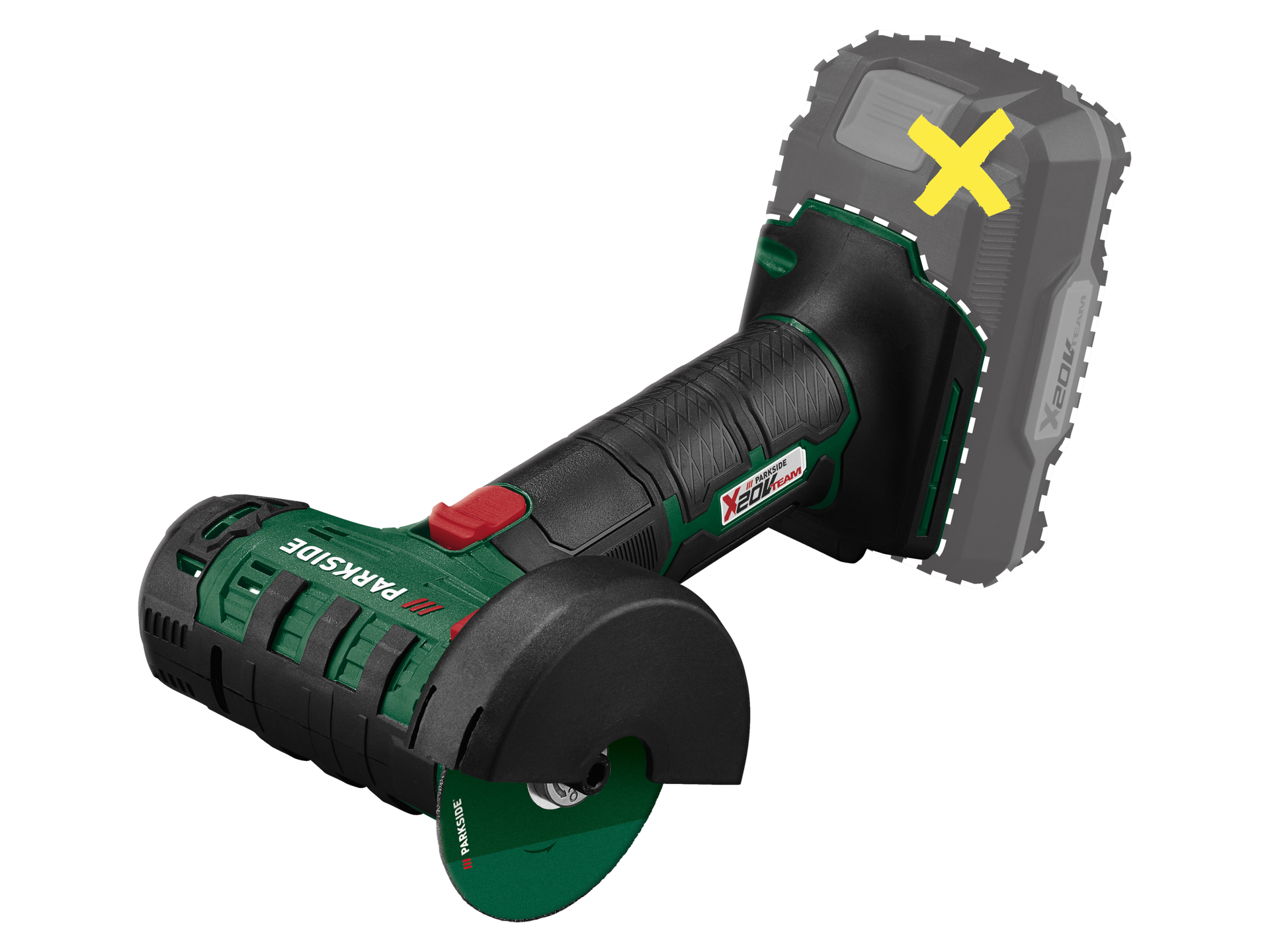 PARKSIDE® Akumulatorowa szlifierka kątowa, 20 V, PWSAM 20-Li B2