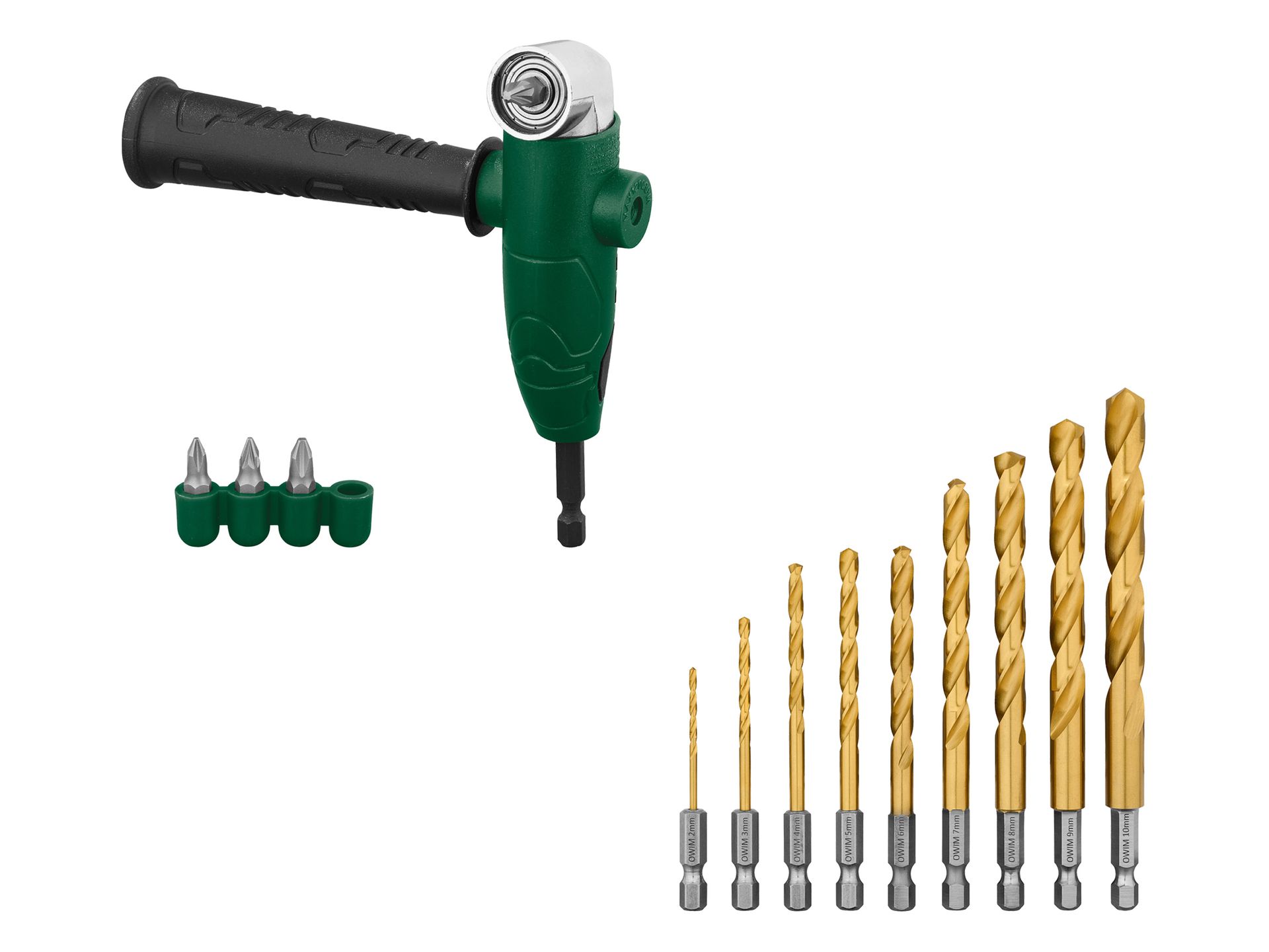 PARKSIDE® Uchwyt kątowy do bitów i zestaw wierteł