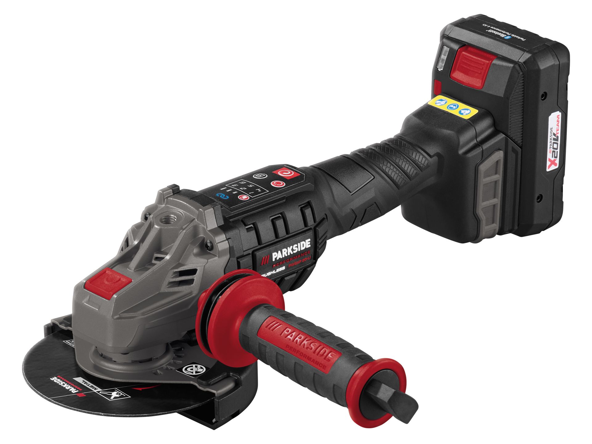 PARKSIDE PERFORMANCE® Akumulatorowa szlifierka kątowa 20 V, PWSAP 20-Li F6